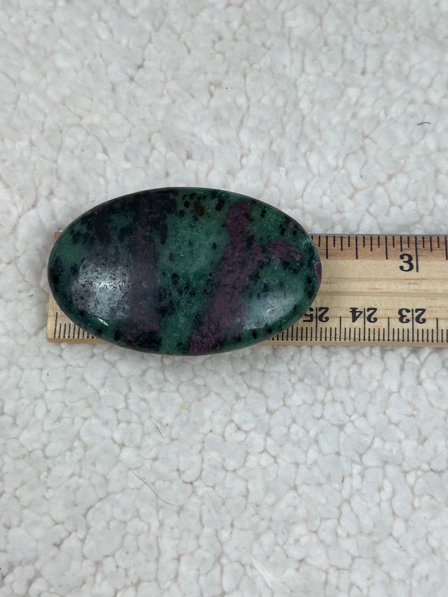 One (1) Ruby Zoisite Palm Stone - Intuitively Chosen