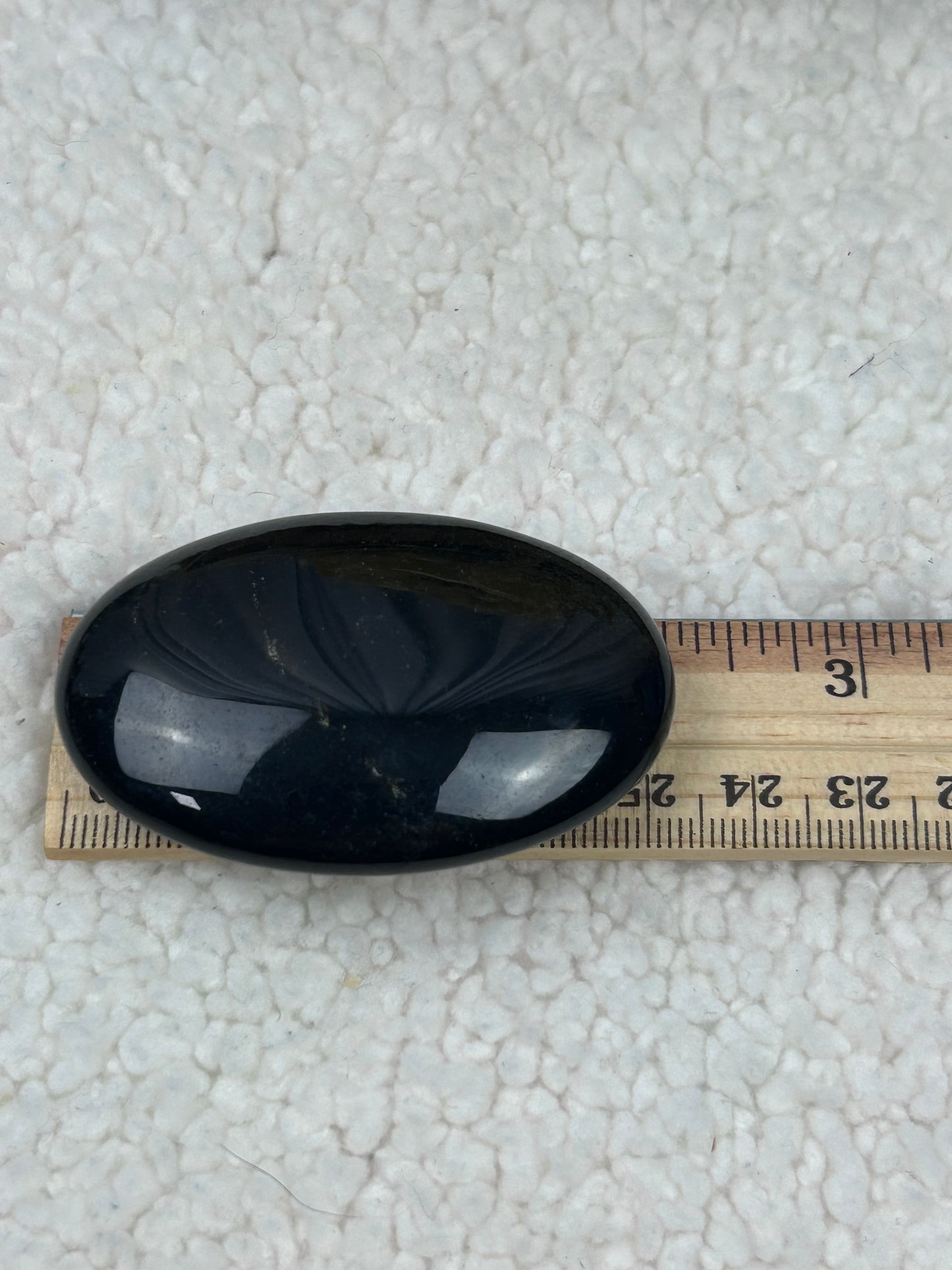 One (1) Gold Sheen Obsidian Palm Stone - Intuitively Chosen