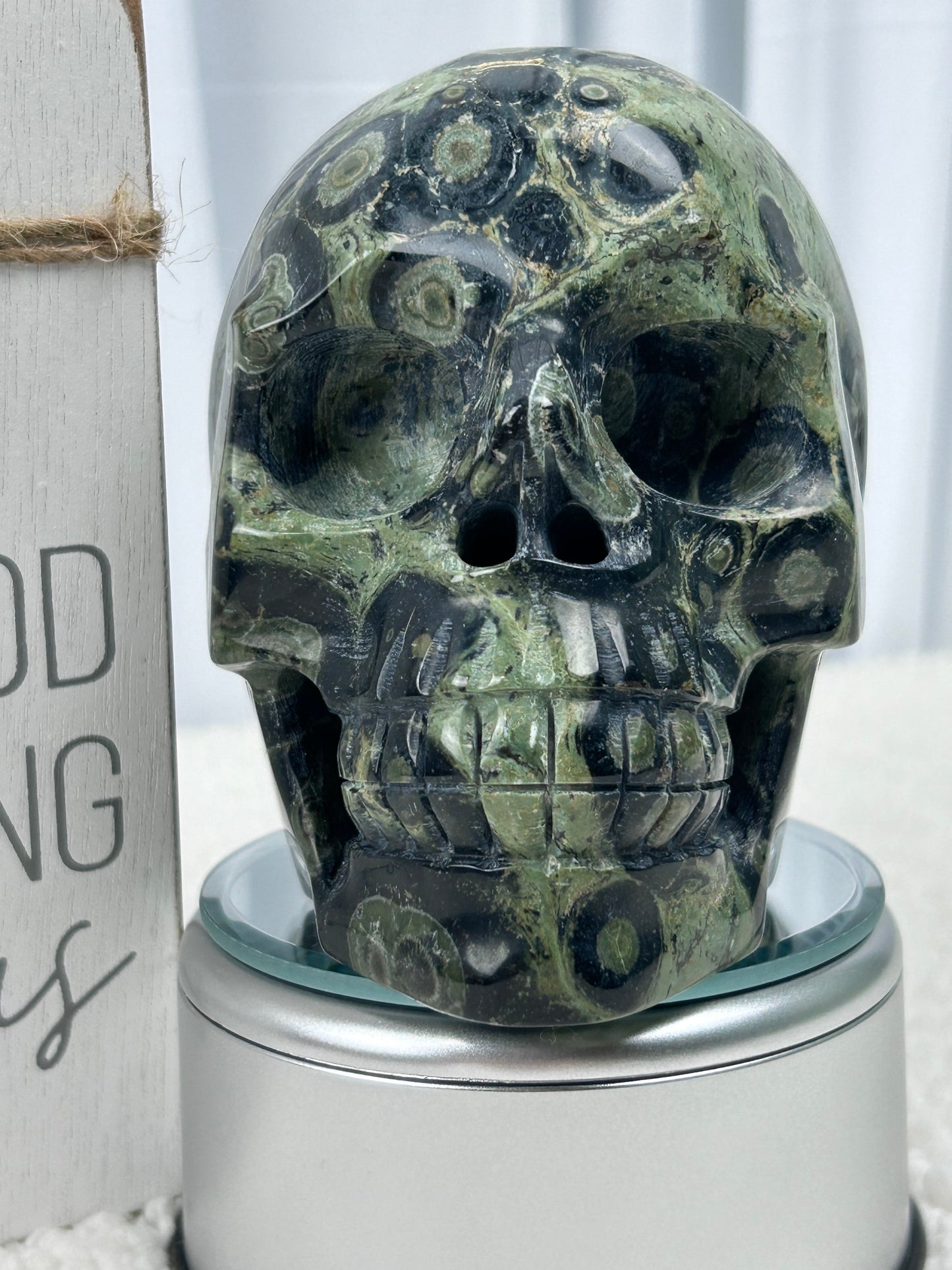 Kambaba Jasper Skull - Hand Carved