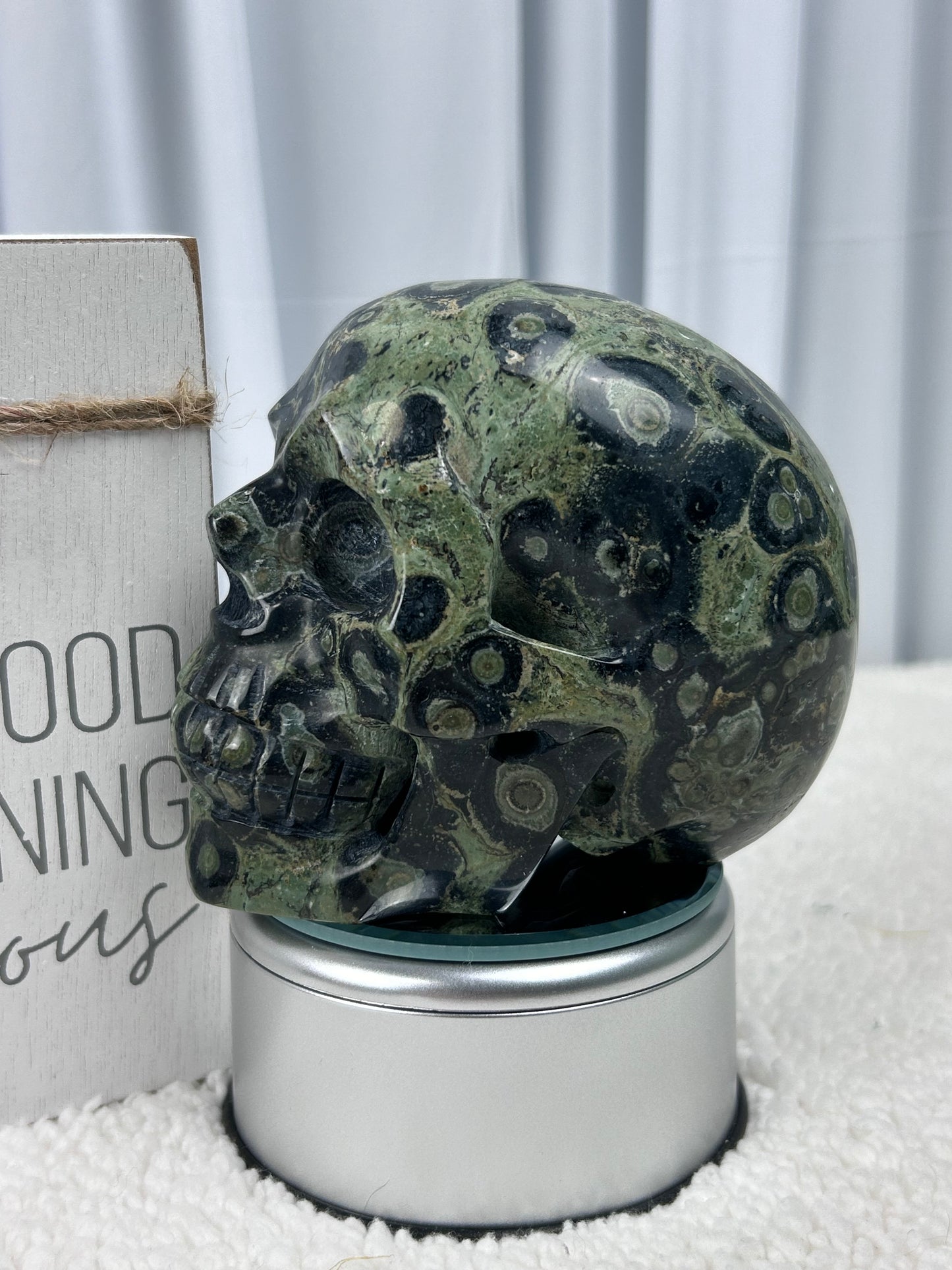 Kambaba Jasper Skull - Hand Carved
