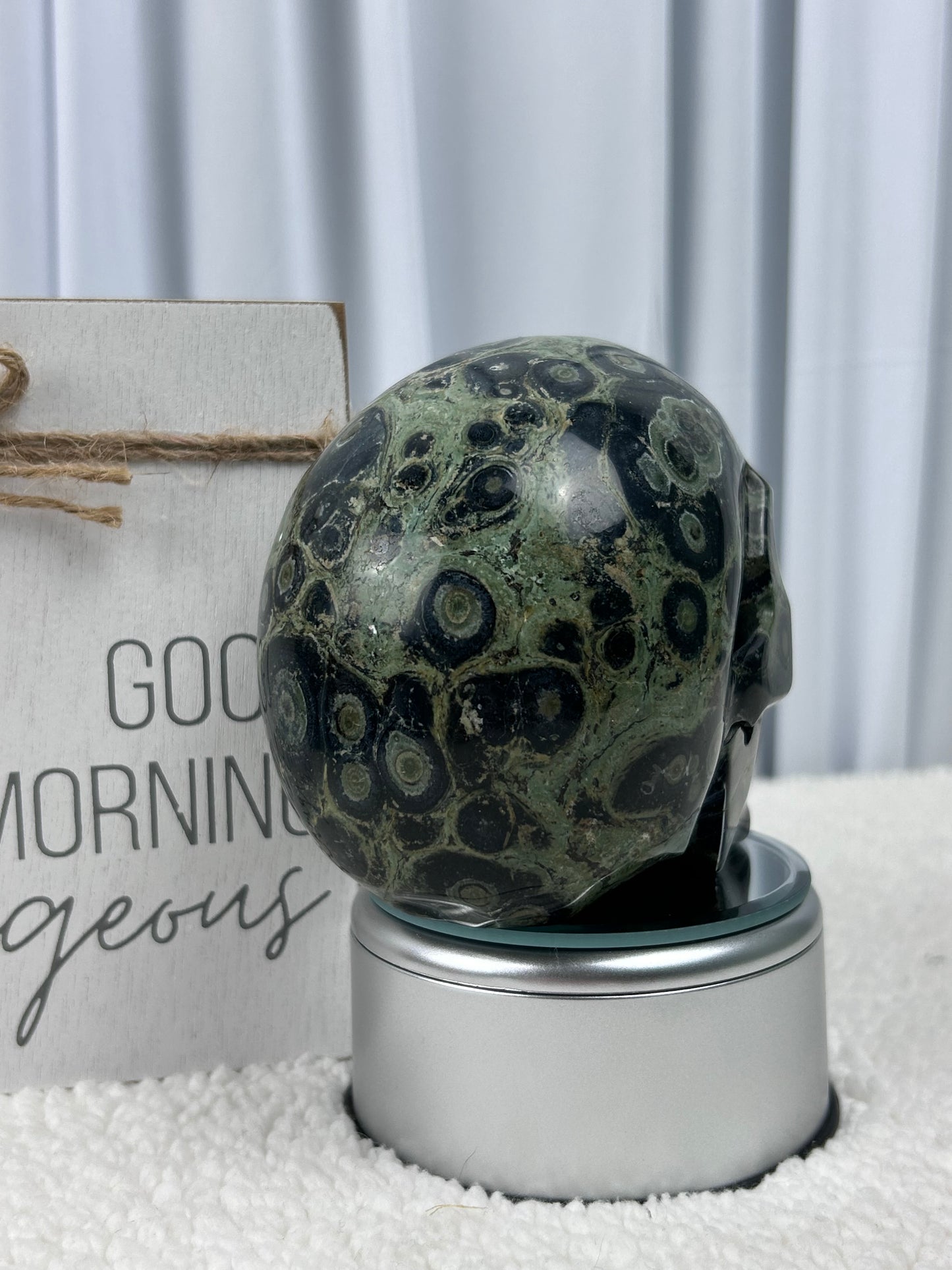 Kambaba Jasper Skull - Hand Carved