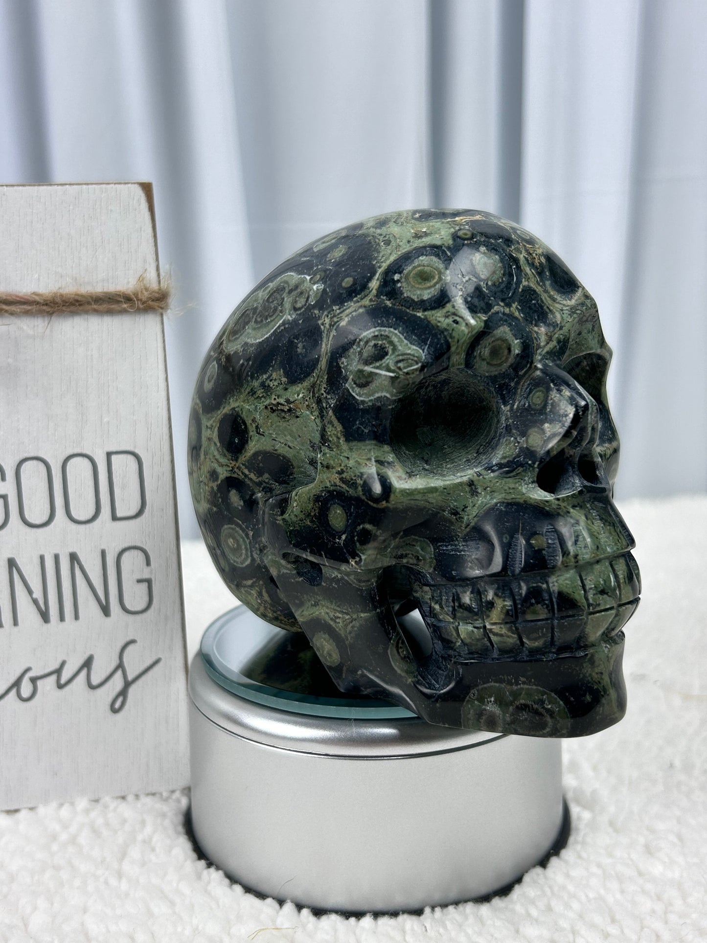 Kambaba Jasper Skull - Hand Carved