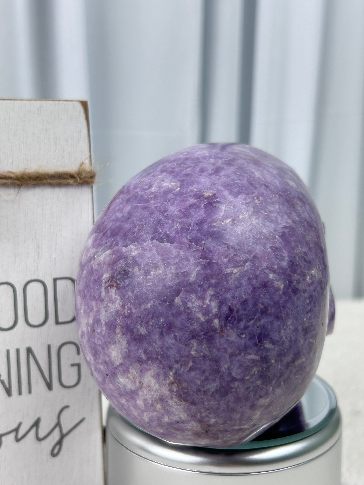 Lepidolite Skull