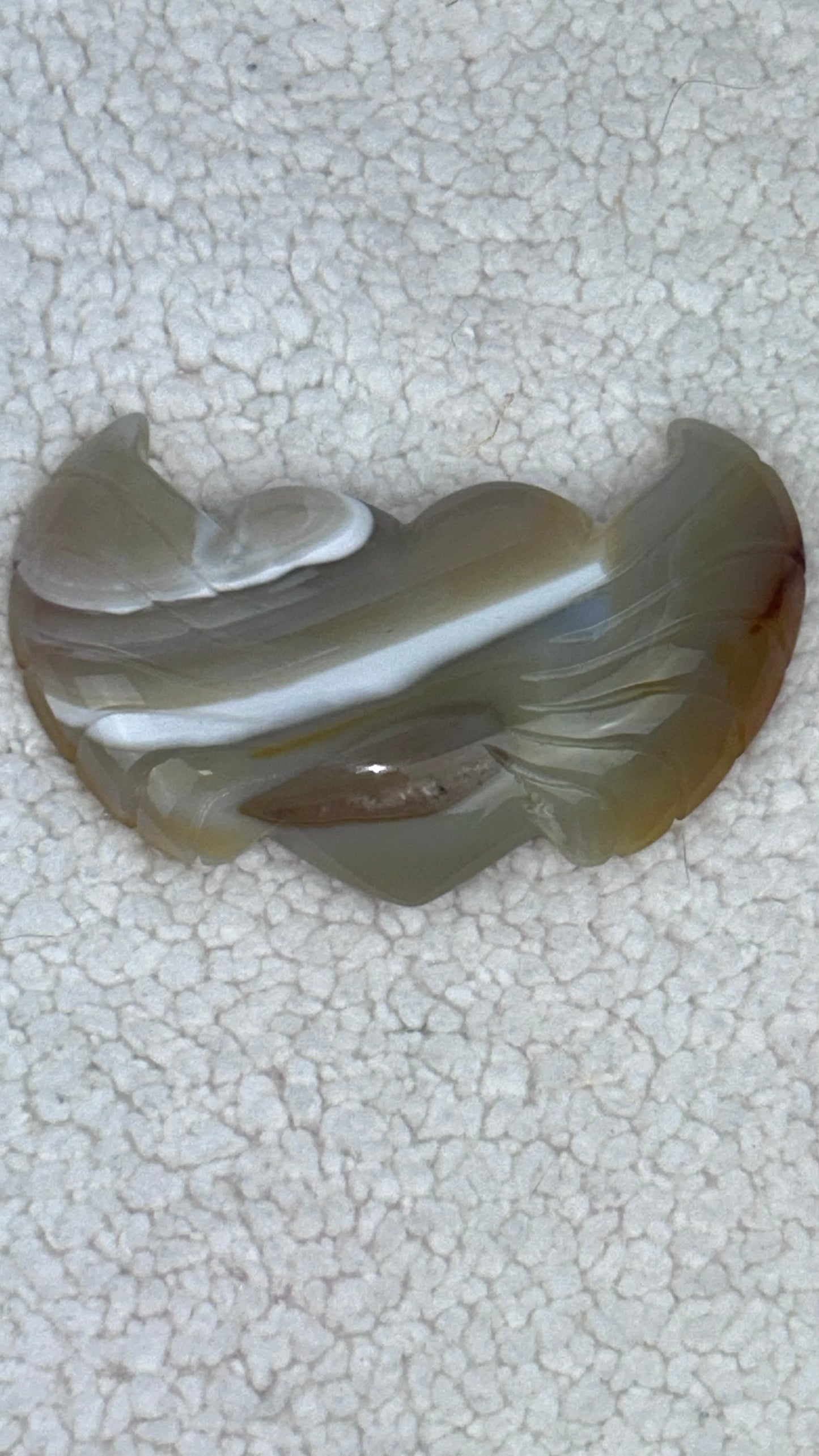 Druzy Agate Heart with Wings #1