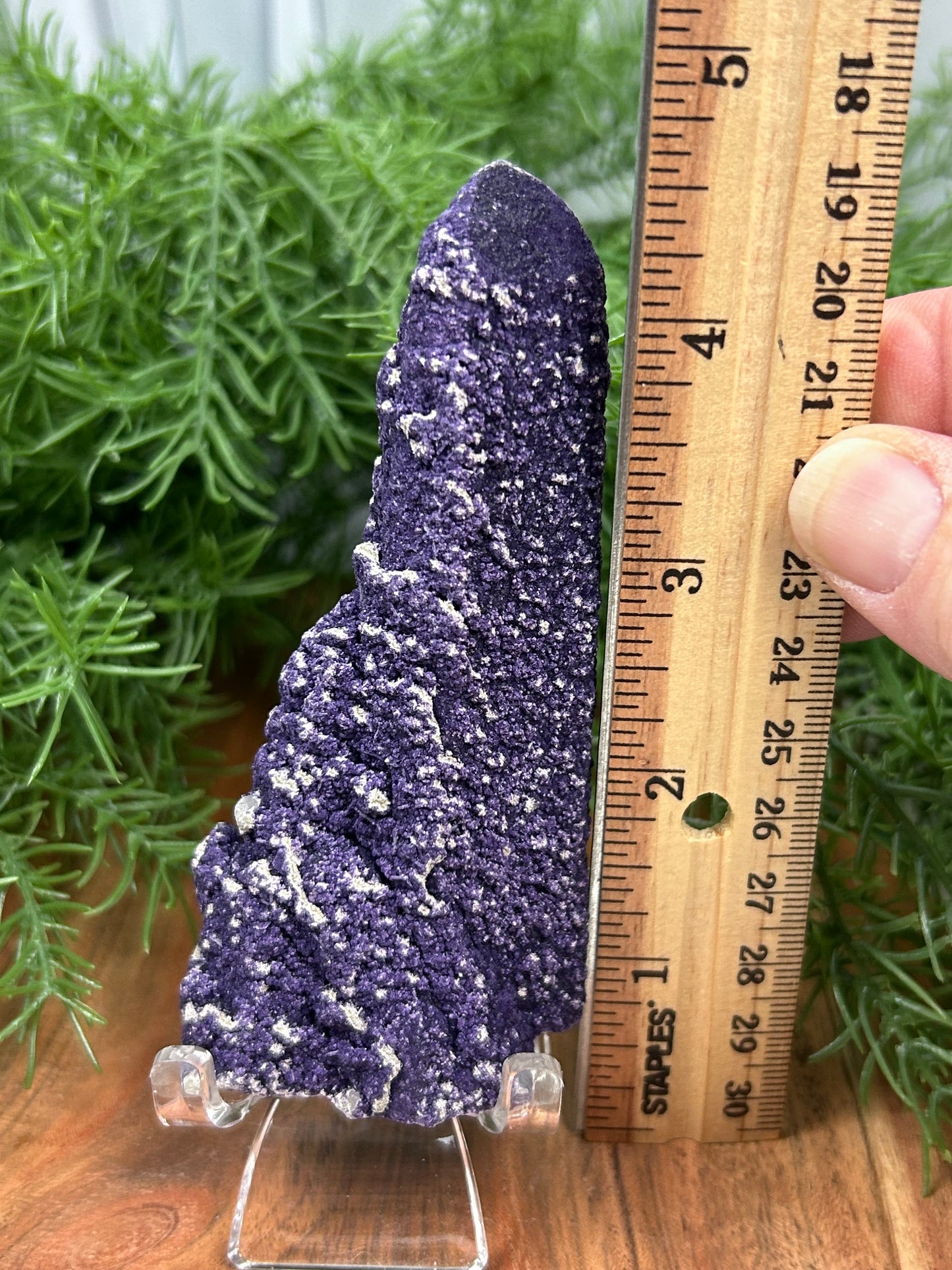 Purple Fluorite on Candle Quartz
