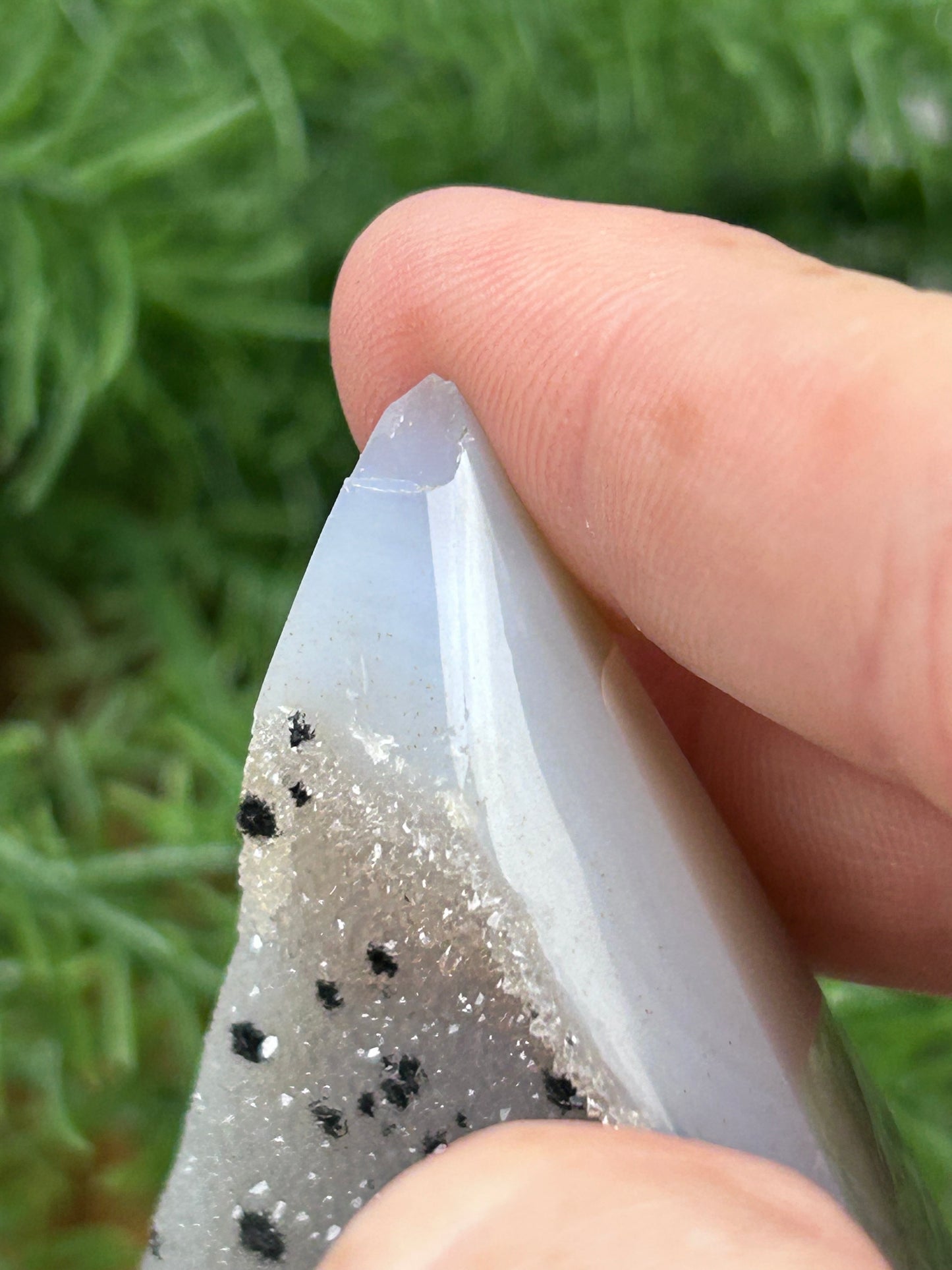 Sugar Druzy Agate Diamond with Dendrites
