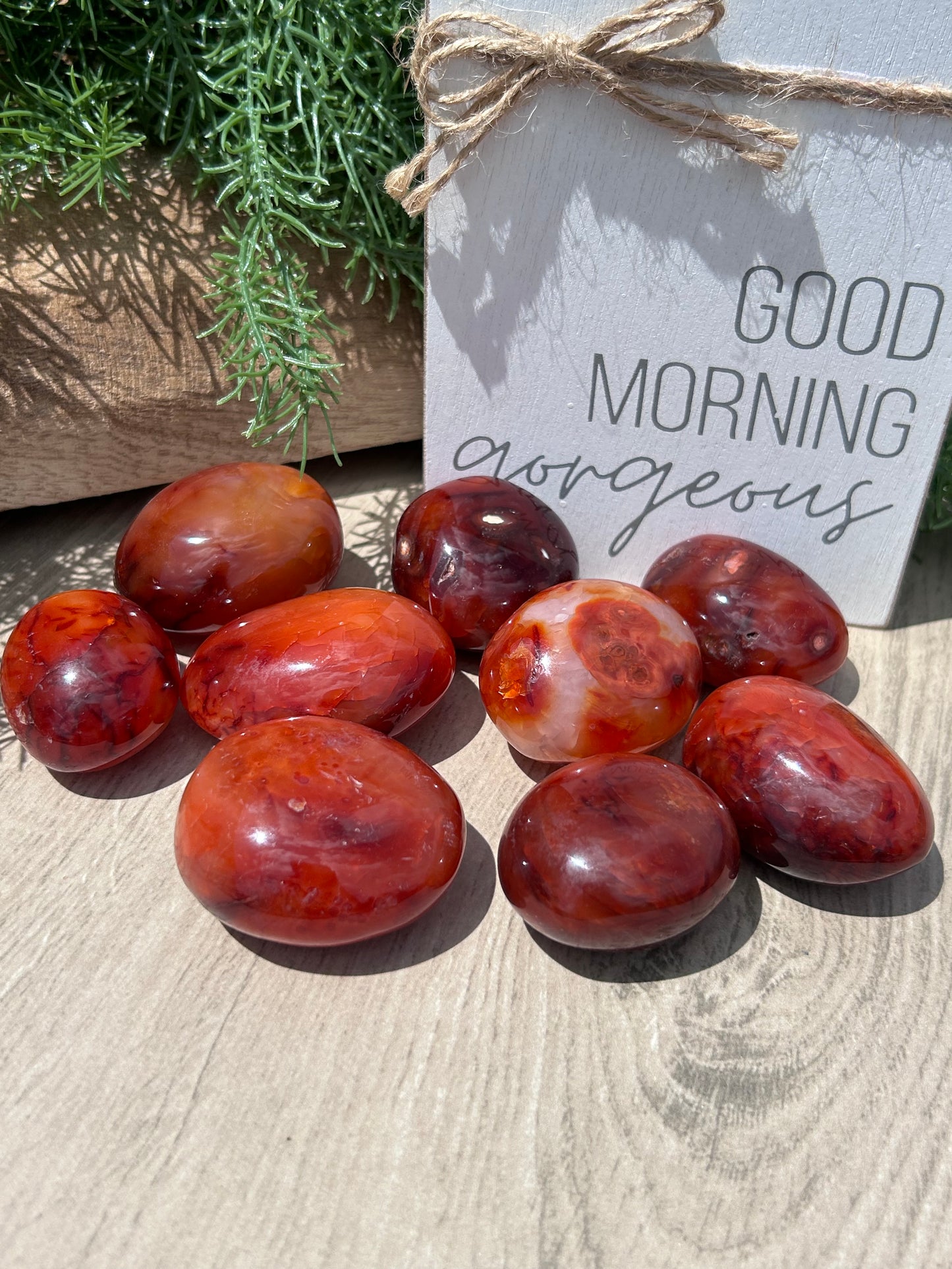 1 (One) Carnelian Palm Stone