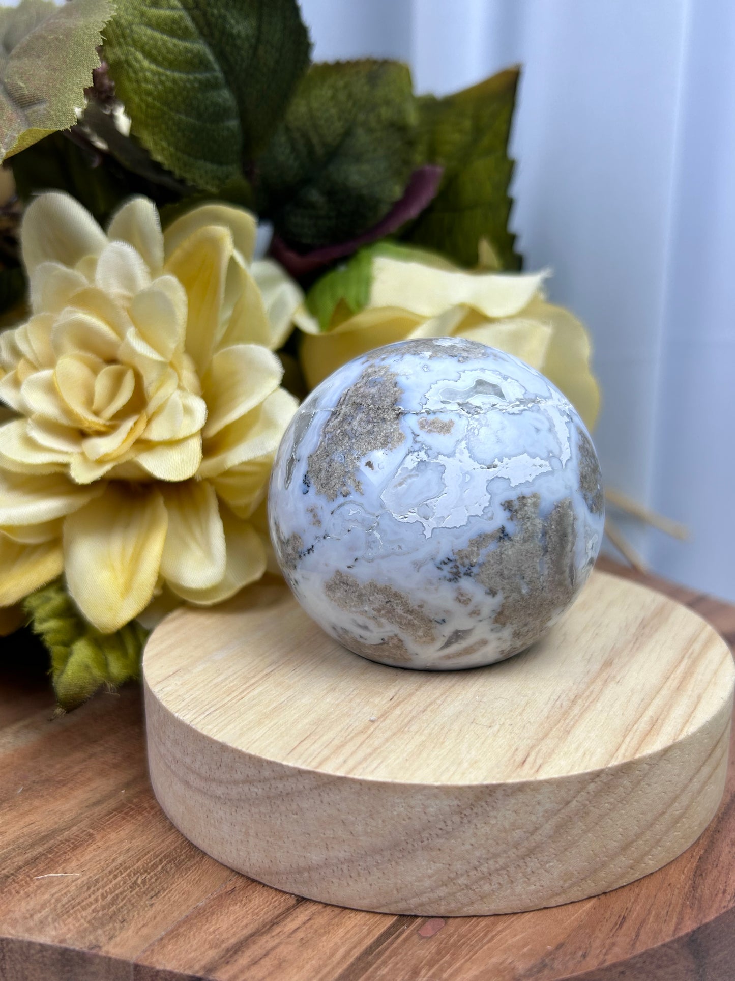 Blue Flower Agate Sphere