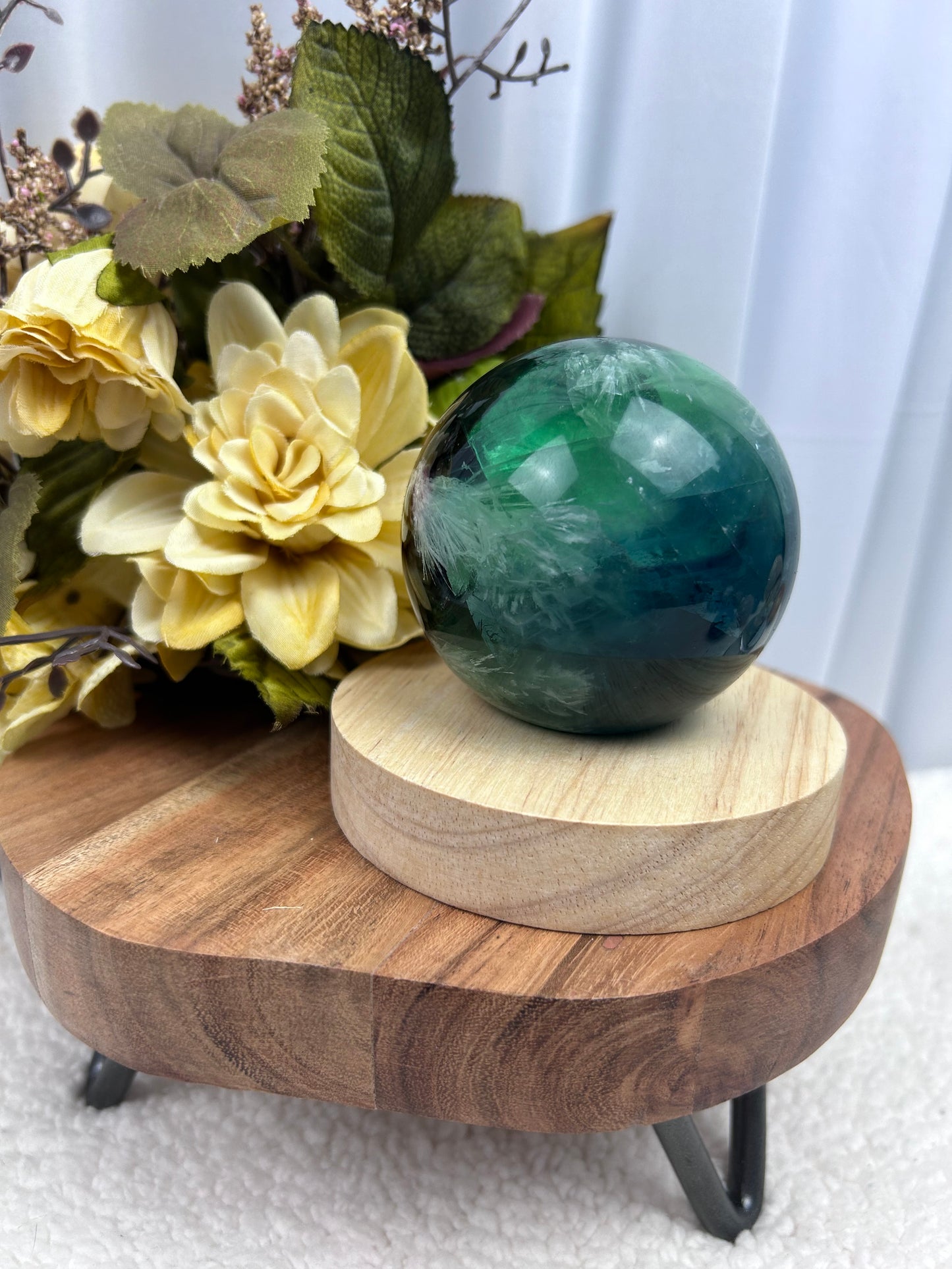 Feather Fluorite Sphere 1