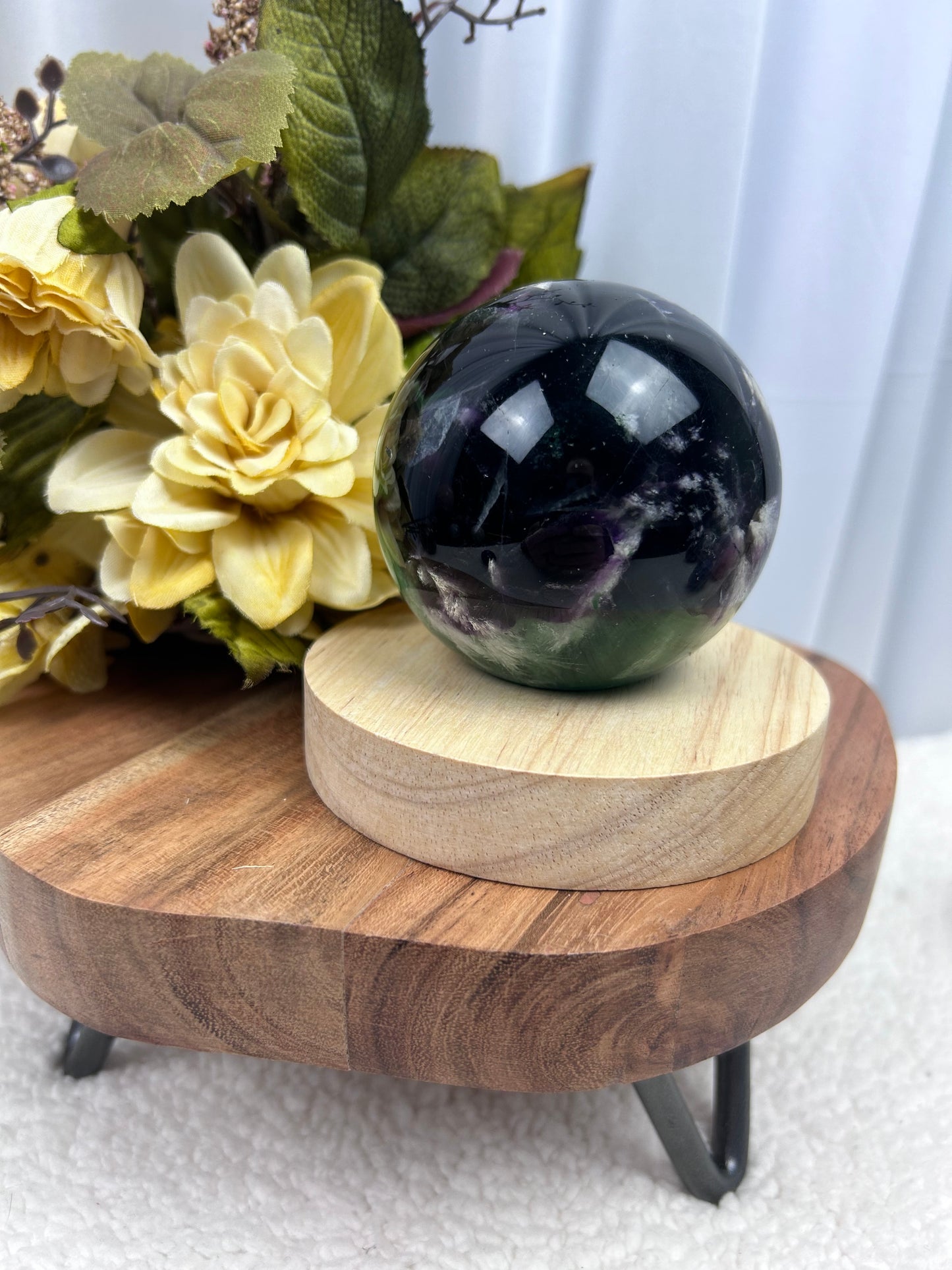 Feather Fluorite Sphere 1