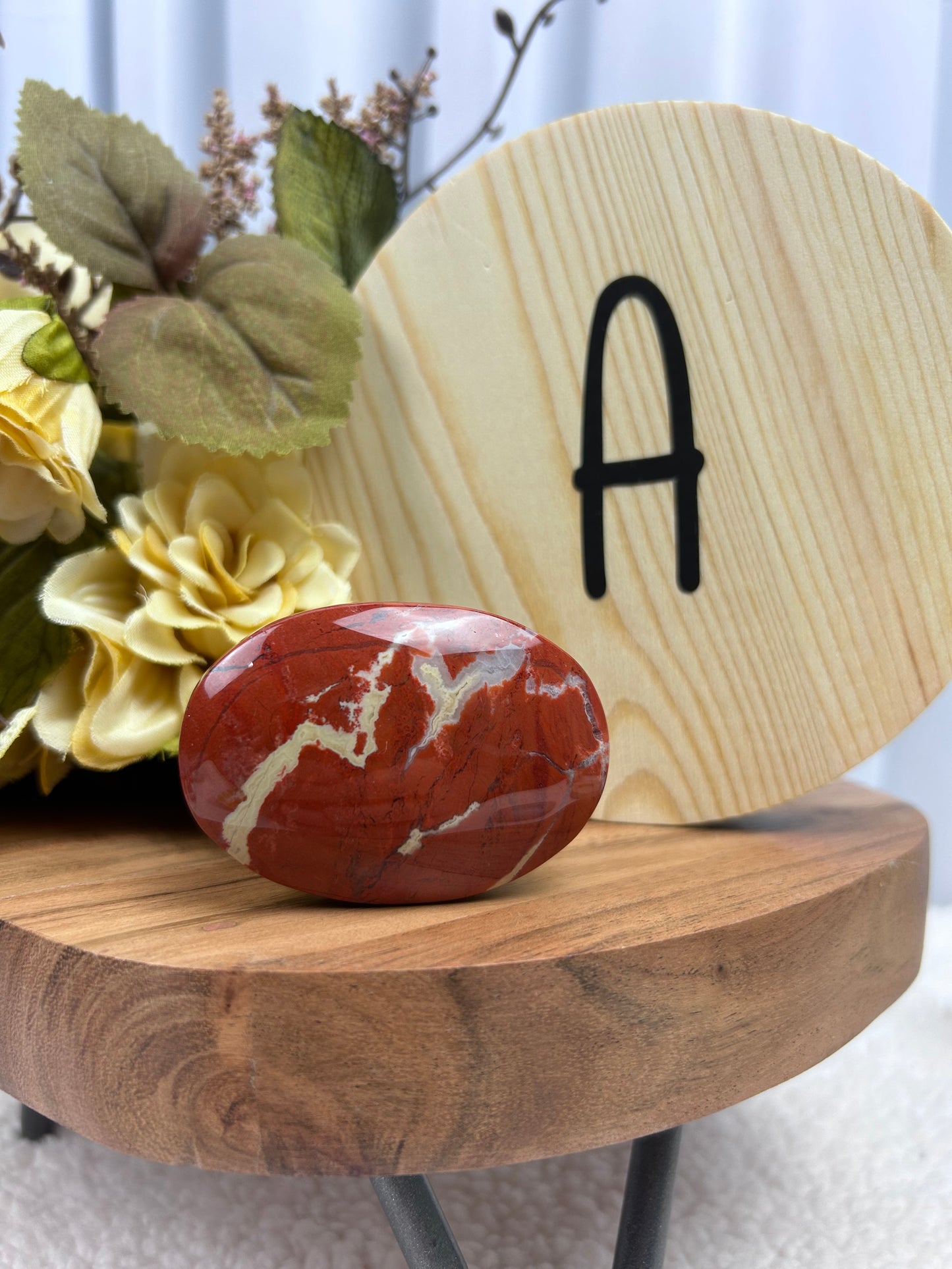 Red Jasper Palm Stone A