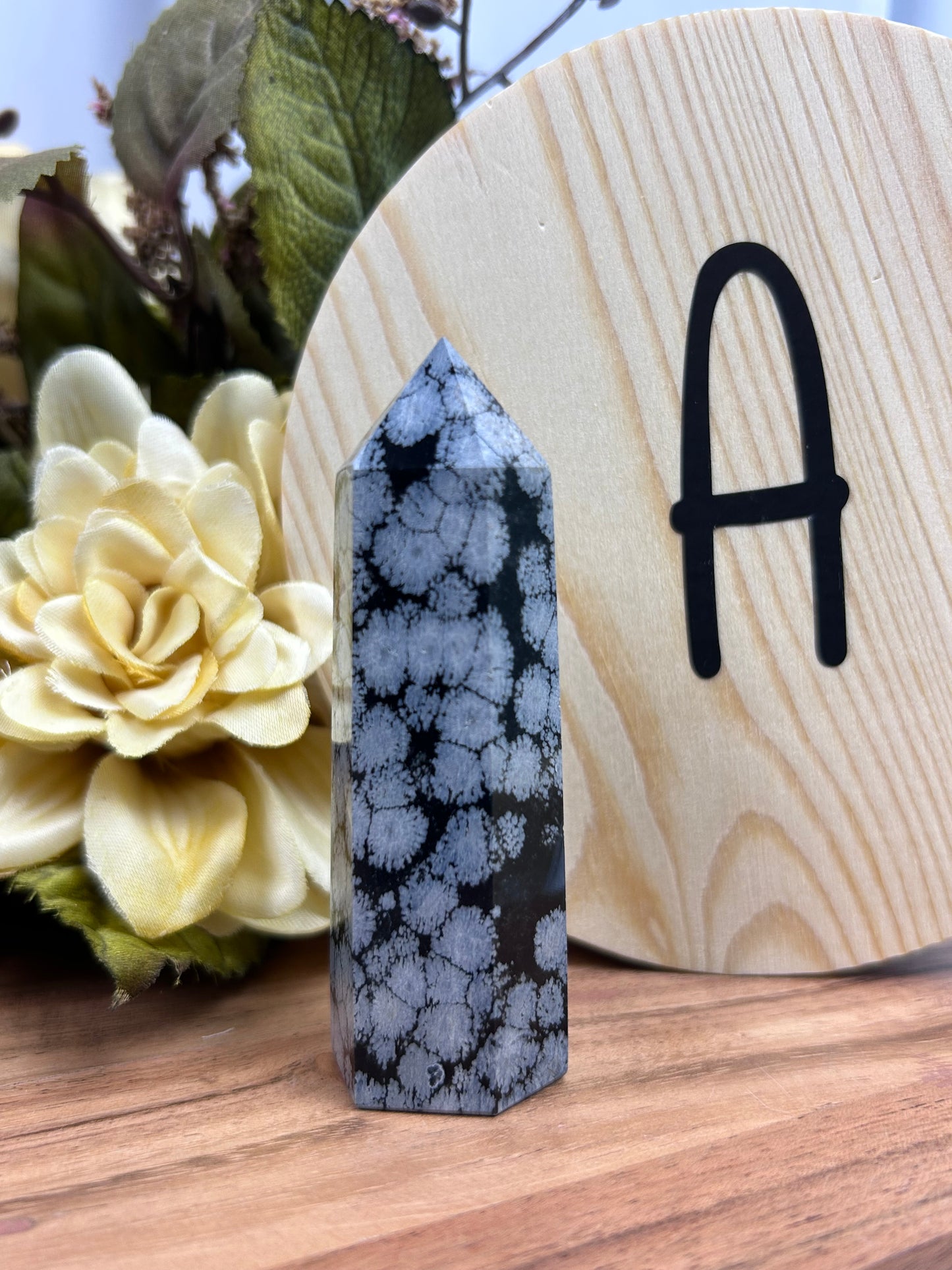 Snowflake Obsidian Point