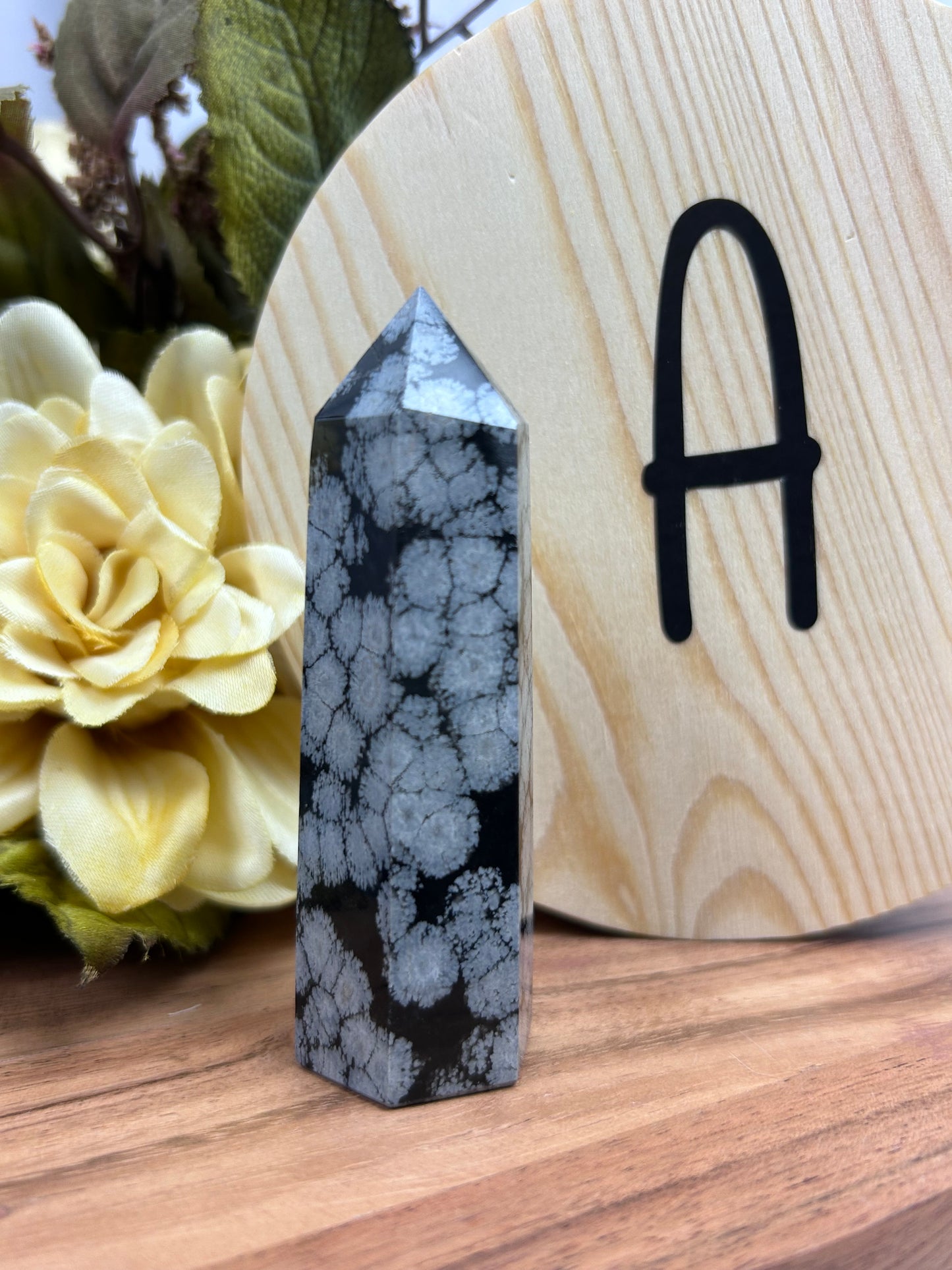 Snowflake Obsidian Point