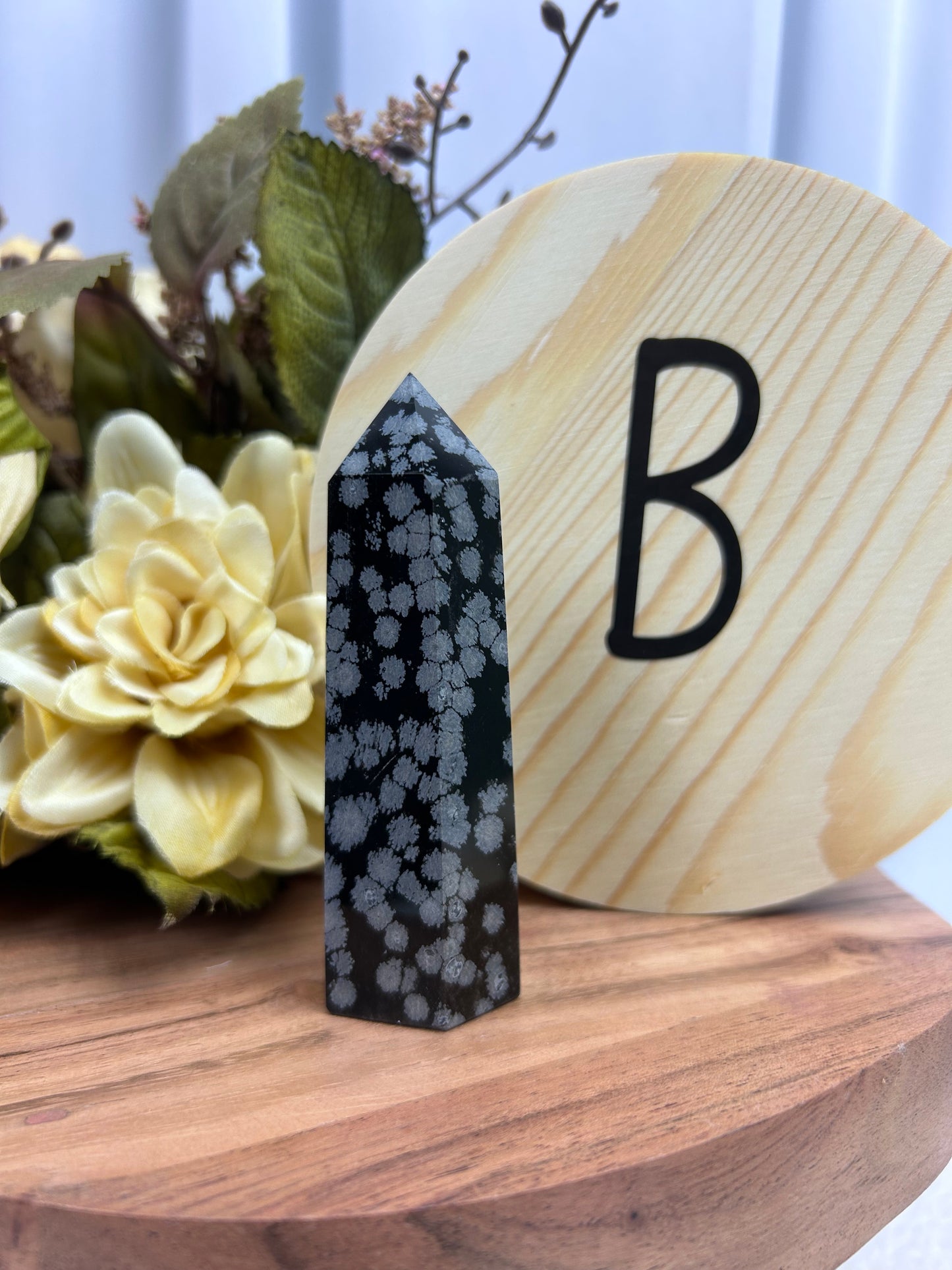 Snowflake Obsidian Point