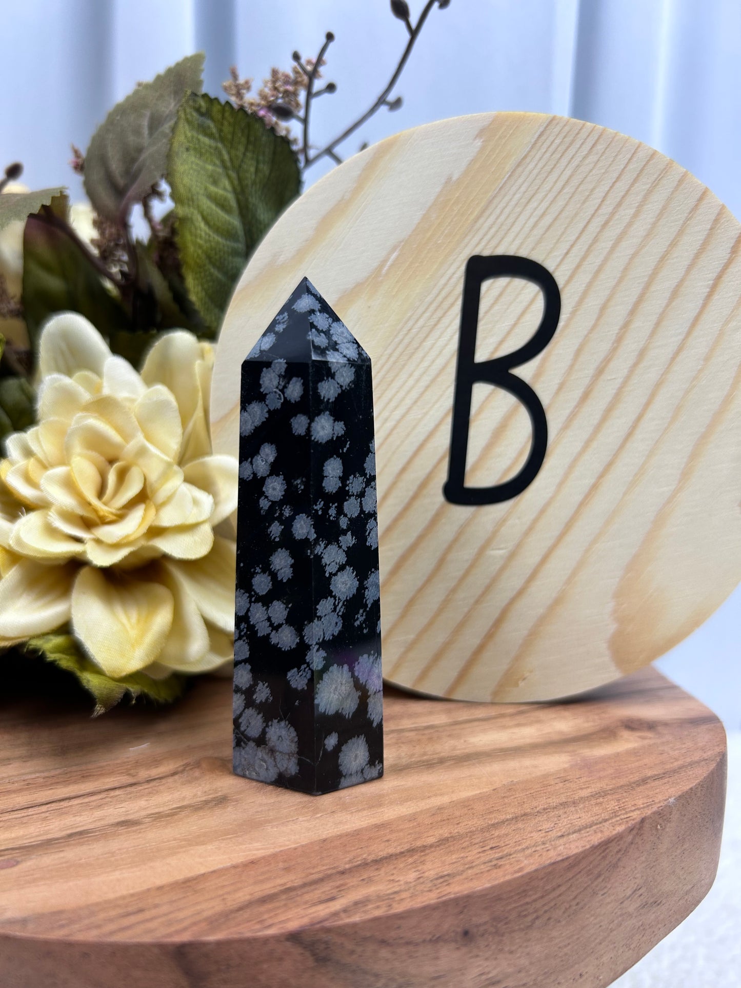 Snowflake Obsidian Point