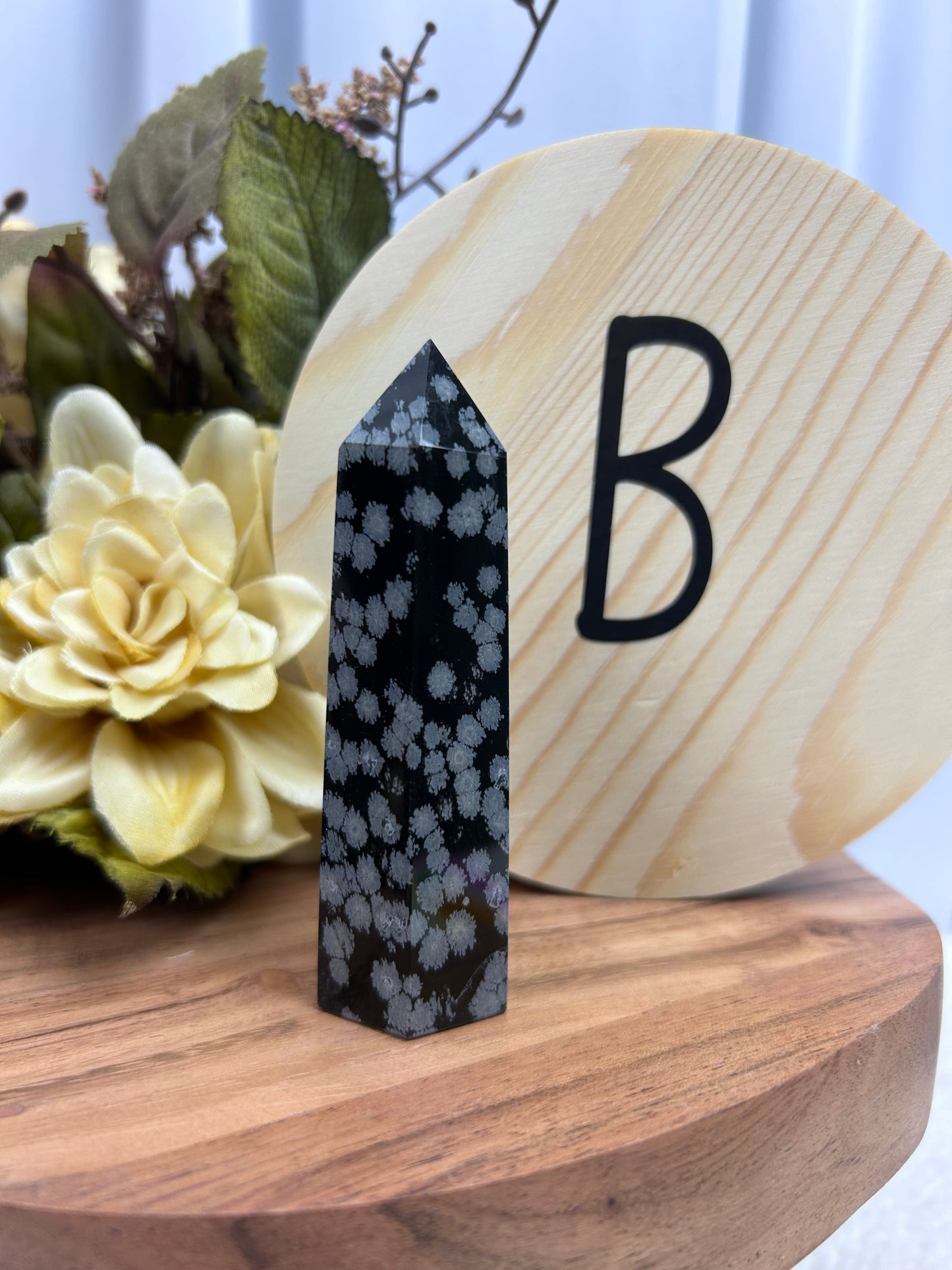 Snowflake Obsidian Point