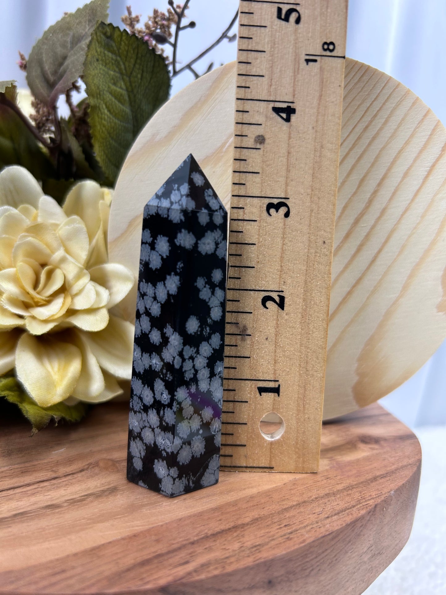 Snowflake Obsidian Point