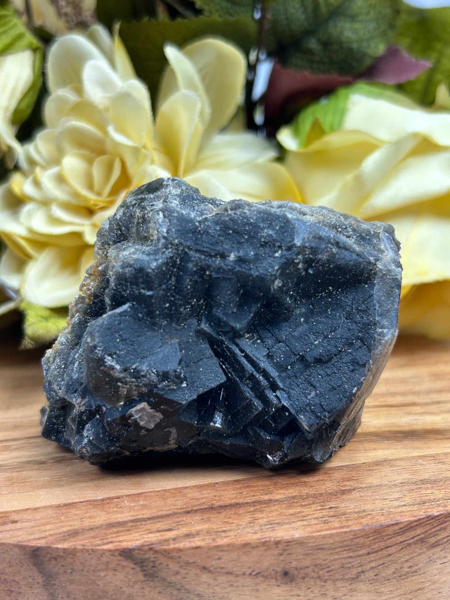 Black Rose Fluorite Specimen