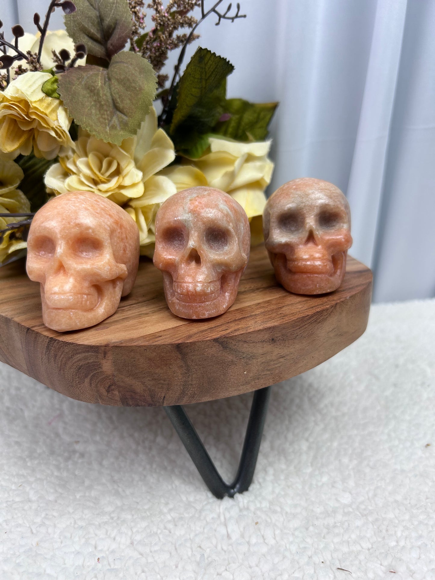 Orange Calcite Skull
