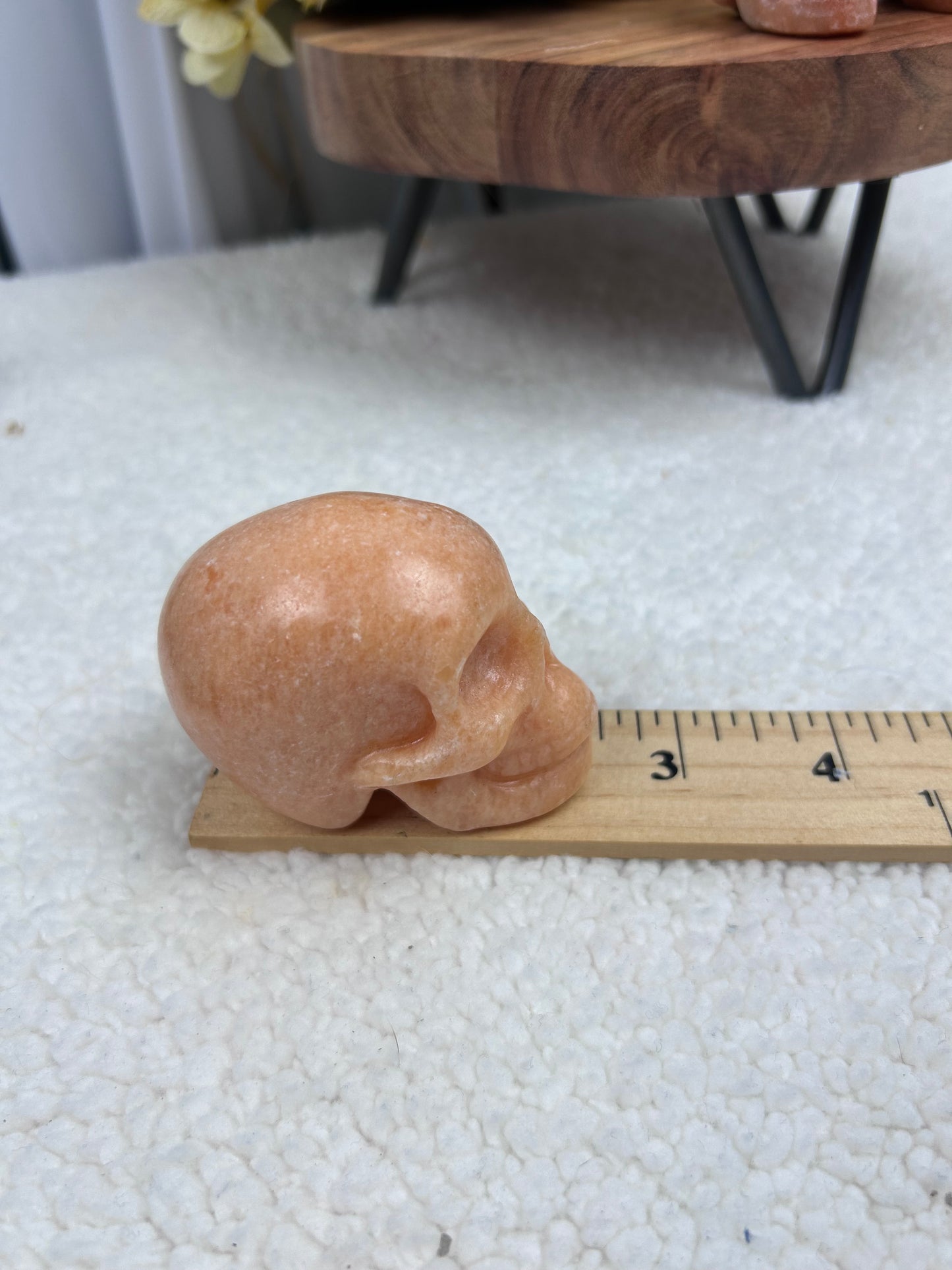 Orange Calcite Skull