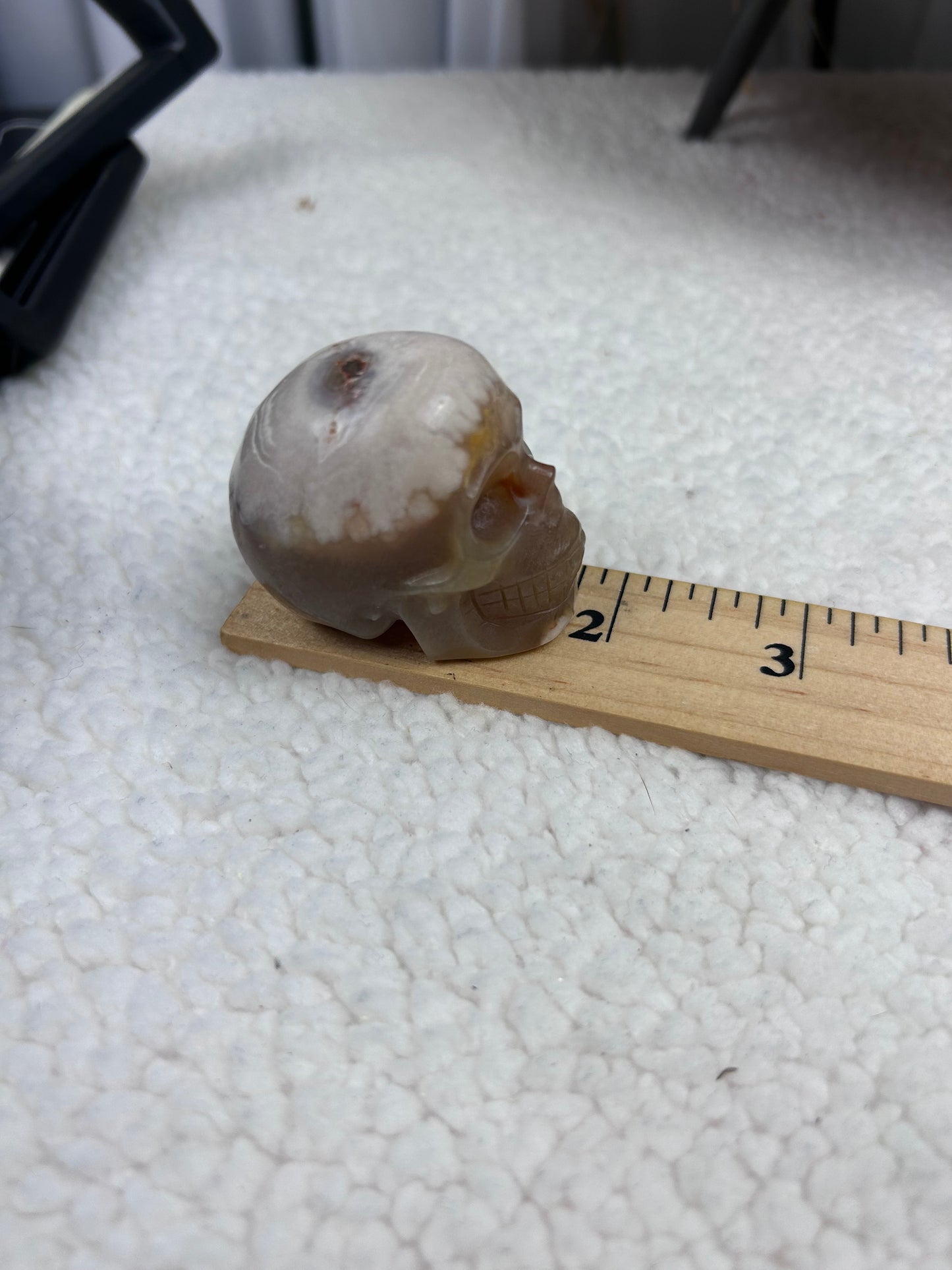 Flower Agate Skull