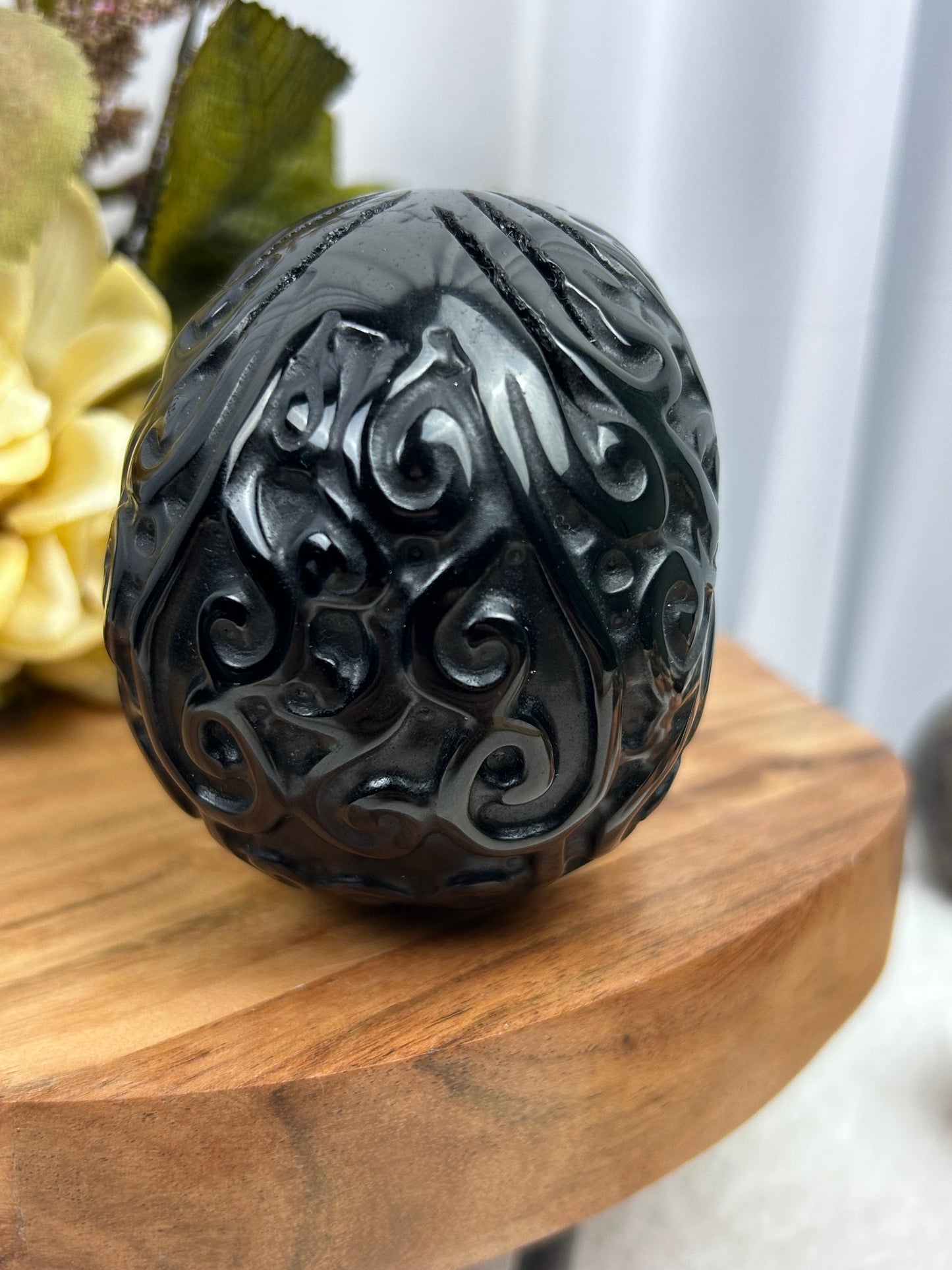 Black Obsidian Skull