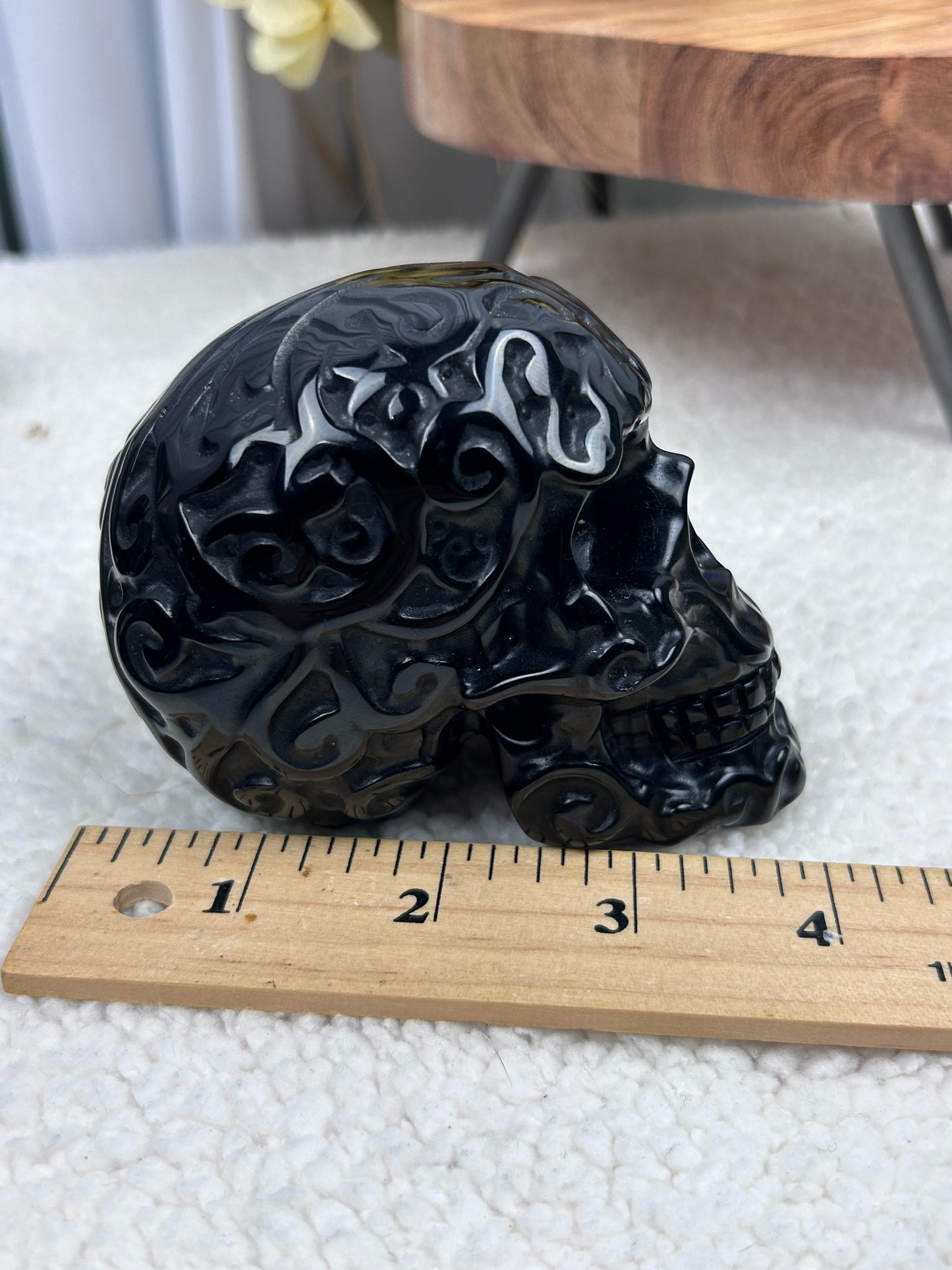 Black Obsidian Skull