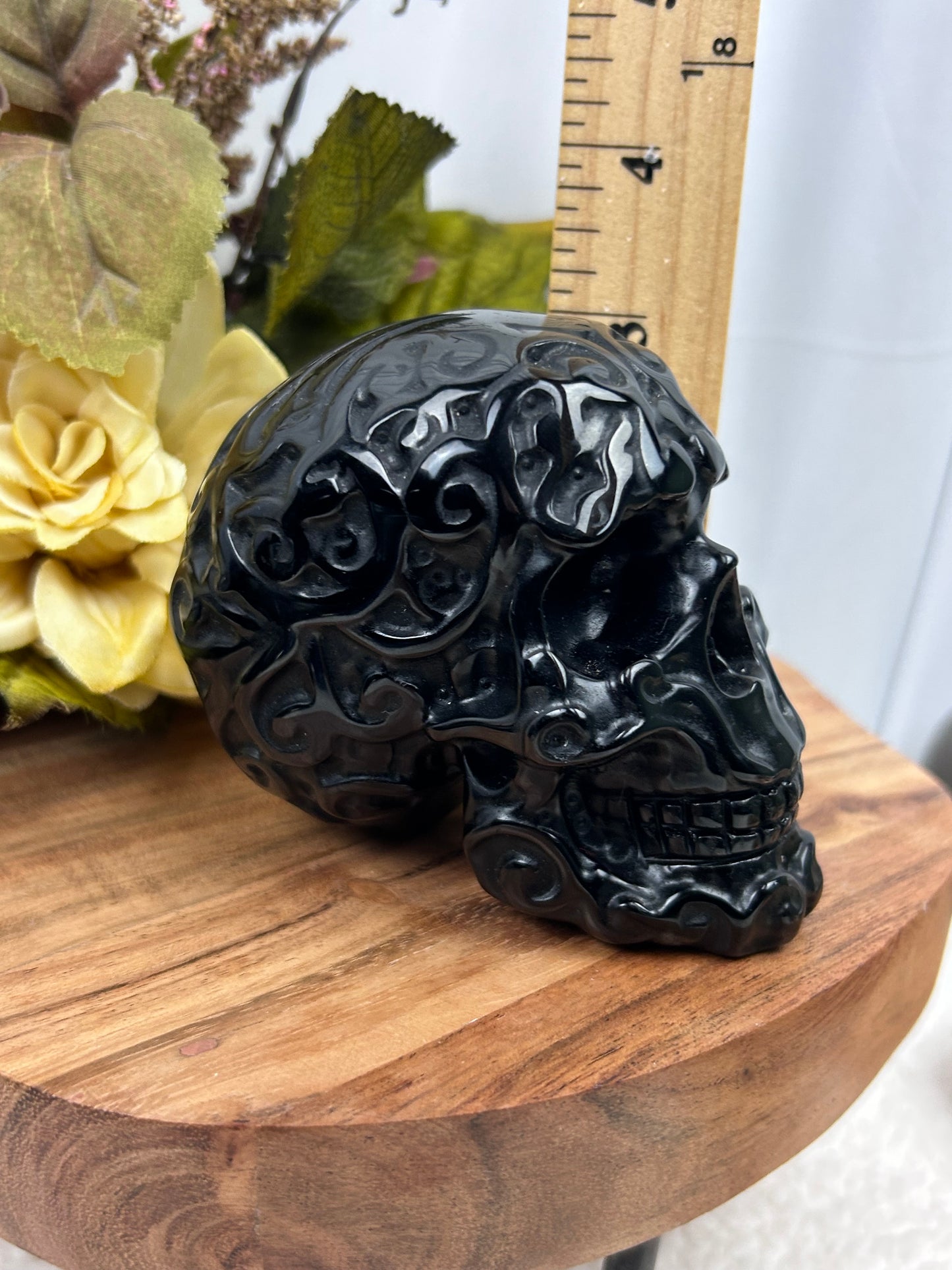 Black Obsidian Skull