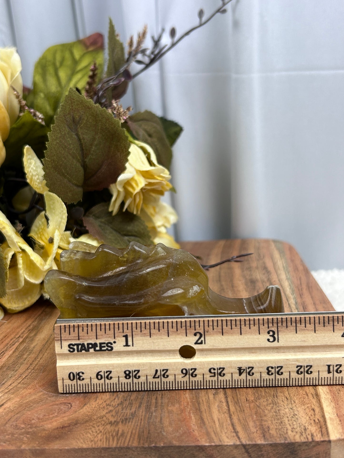 Yellow Fluorite Dragon Head