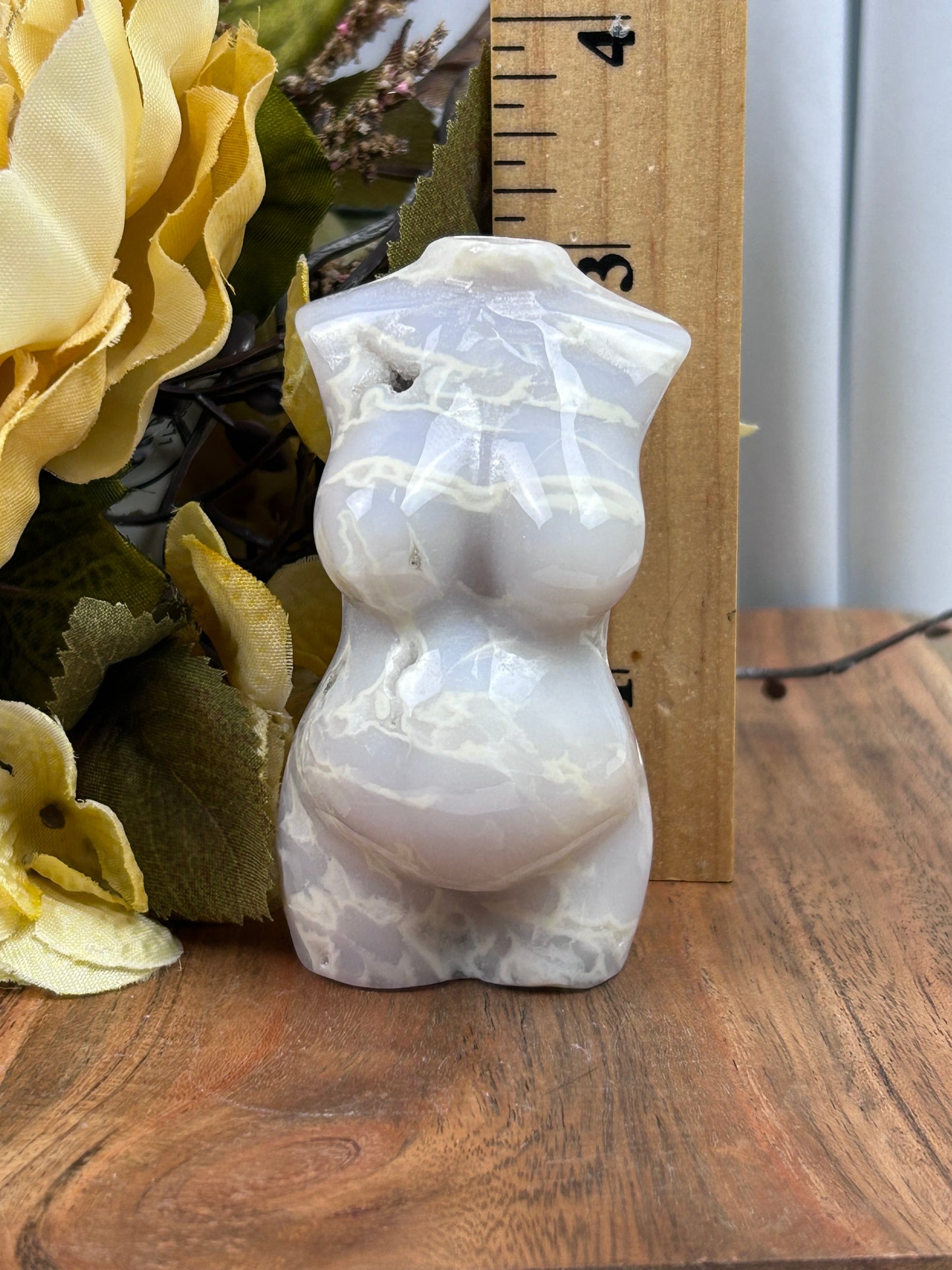 White Banded Agate Torso