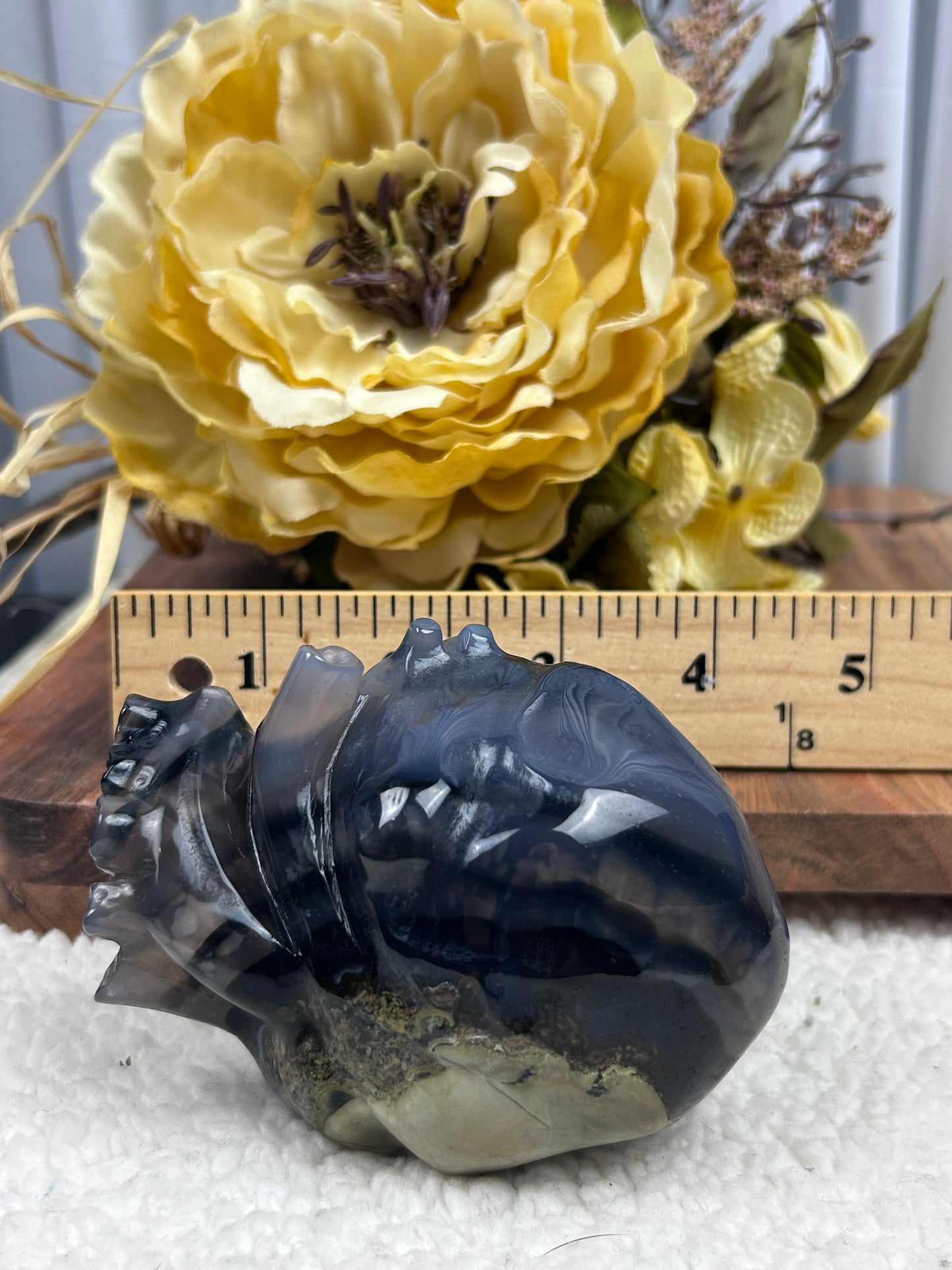 Volcano Agate Anatomical Heart