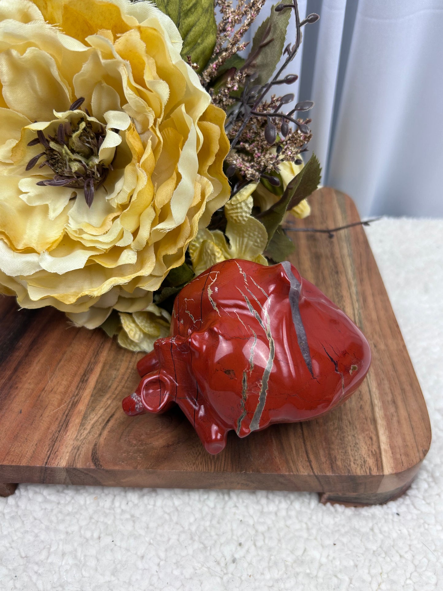 Red Jasper Anatomical Heart