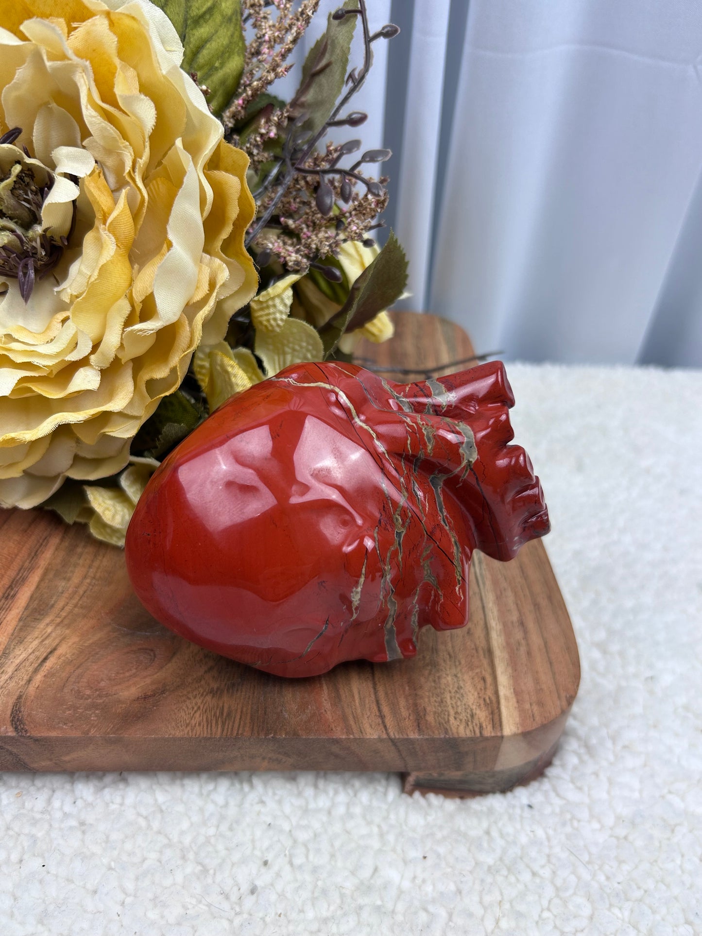 Red Jasper Anatomical Heart