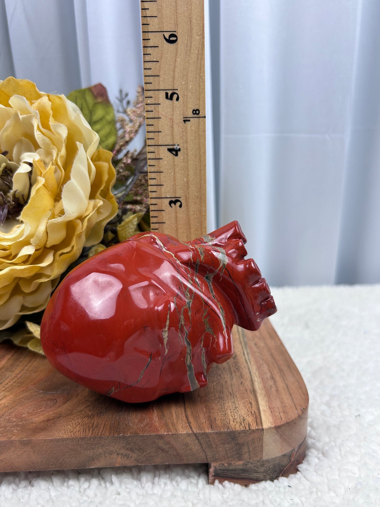 Red Jasper Anatomical Heart