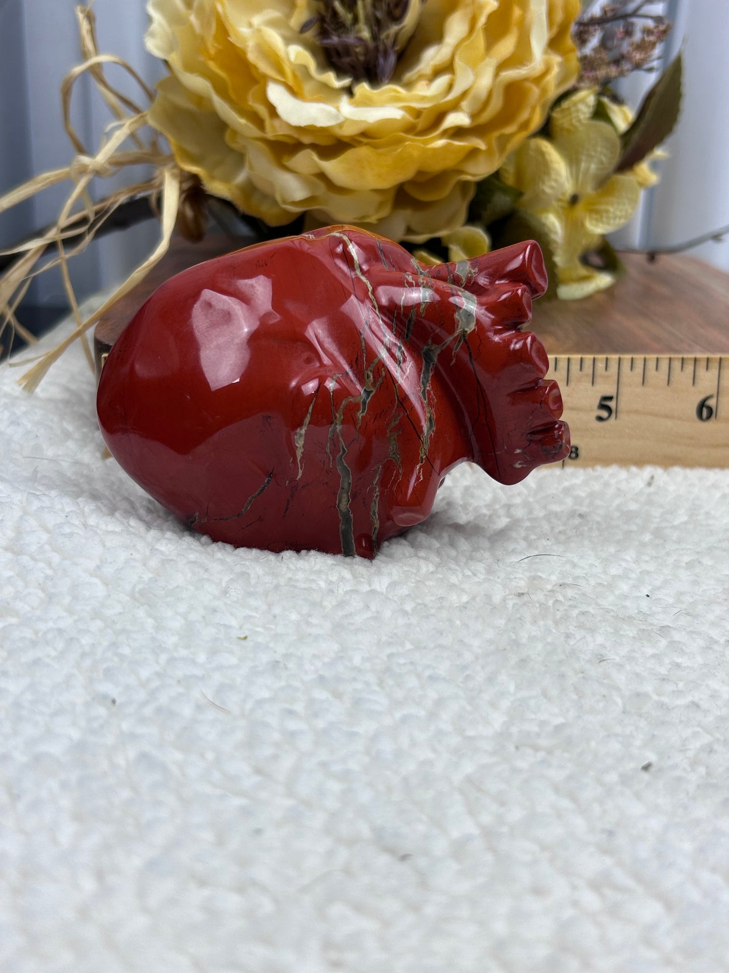 Red Jasper Anatomical Heart