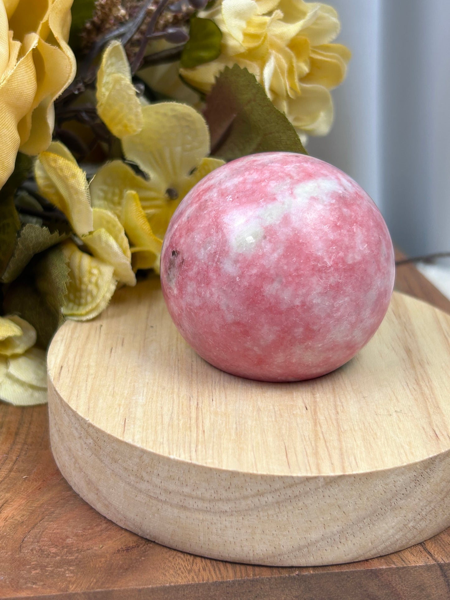 Thulite with Epidote Sphere