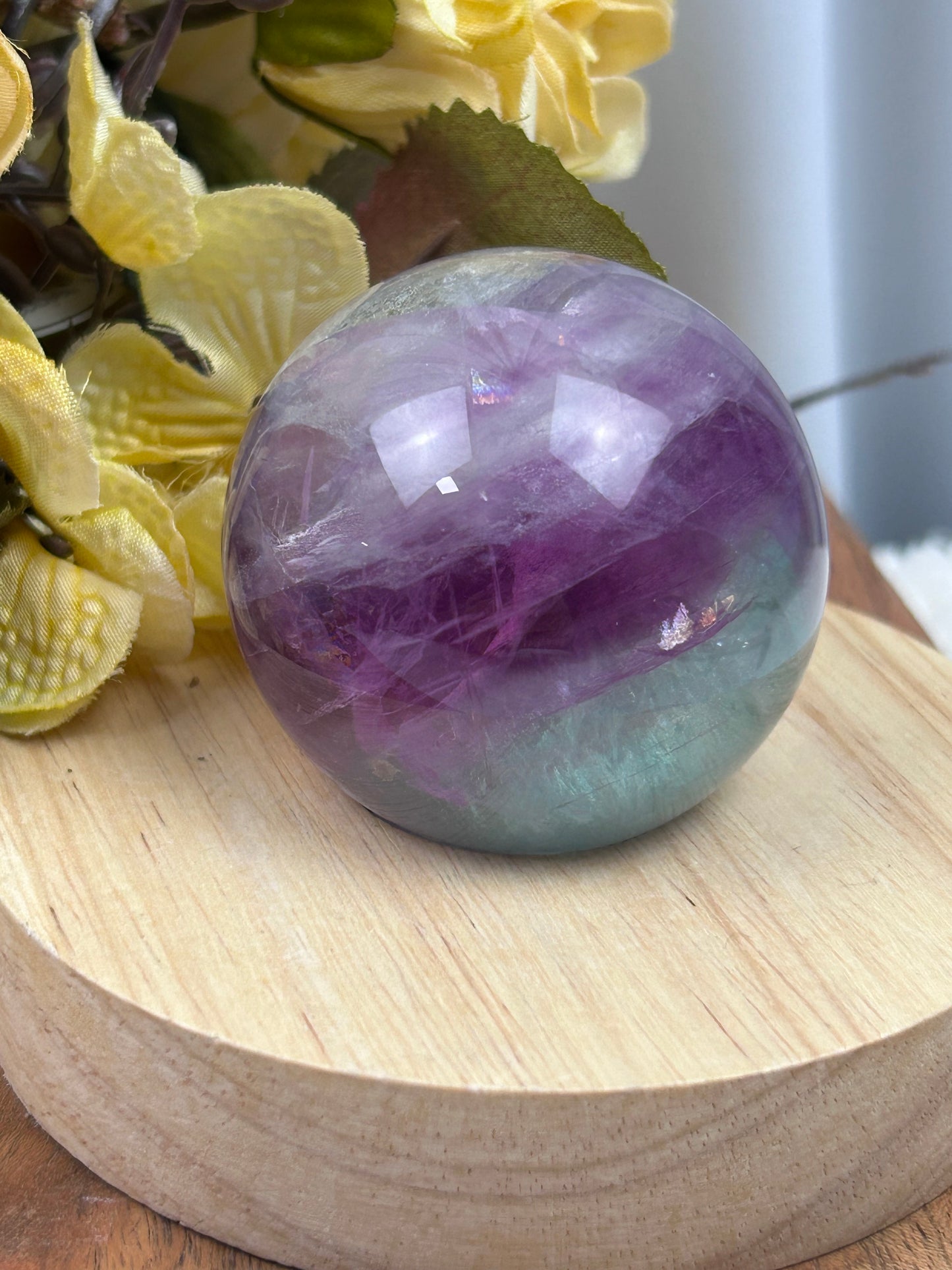 Watermelon Fluorite Sphere