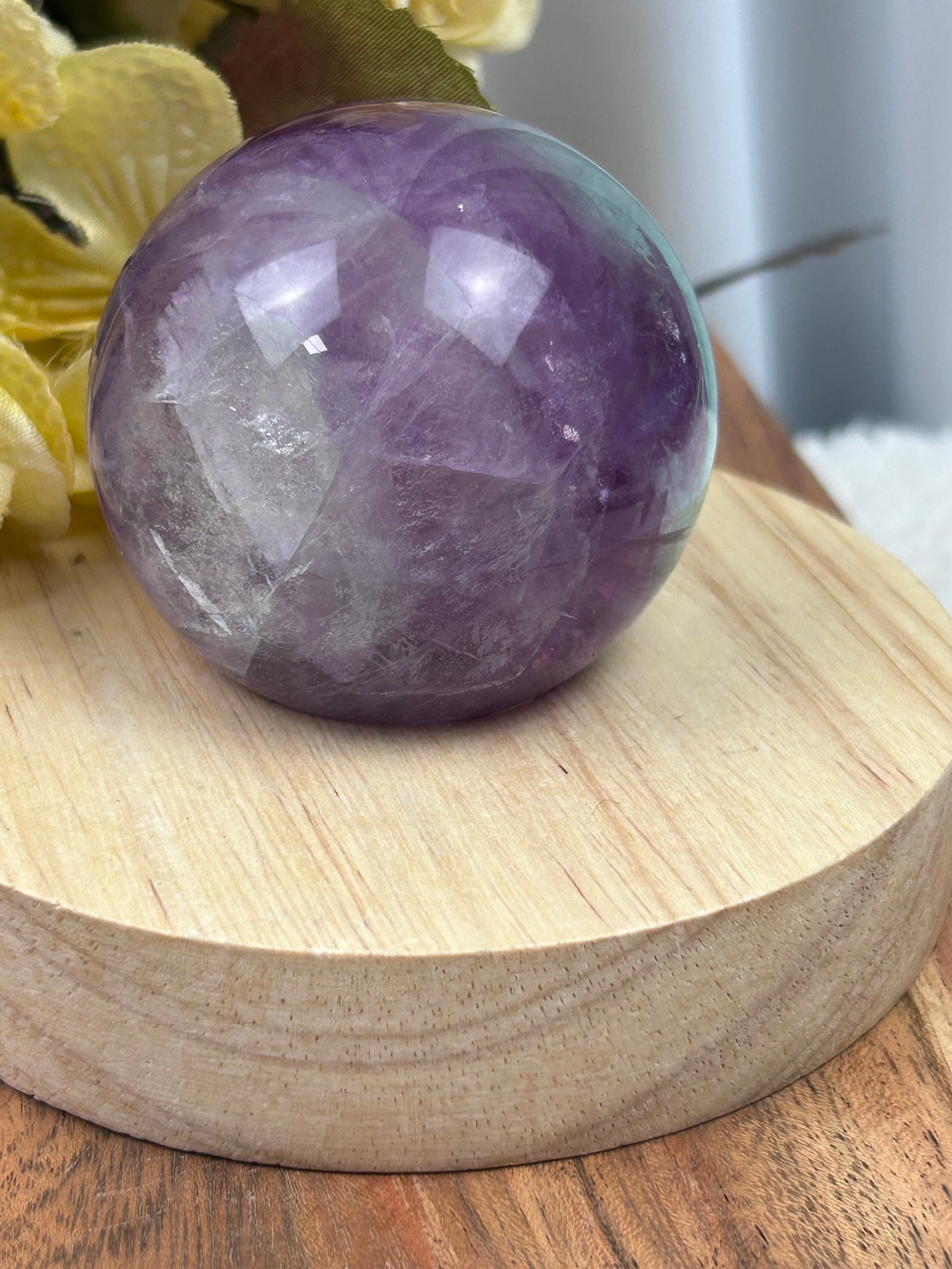 Watermelon Fluorite Sphere