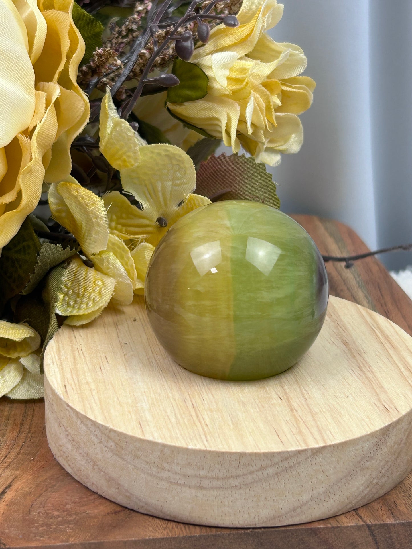 Mango Fluorite Sphere