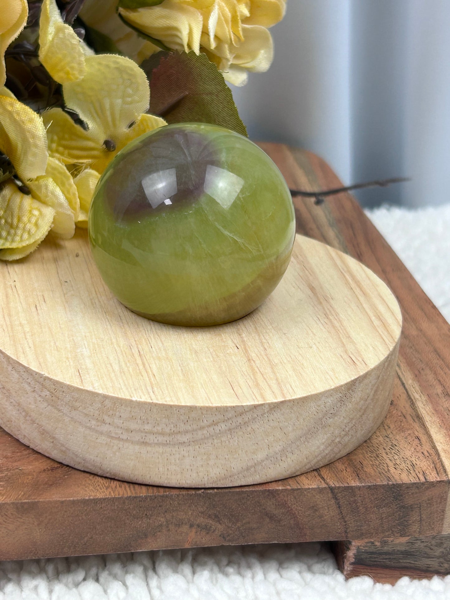 Mango Fluorite Sphere