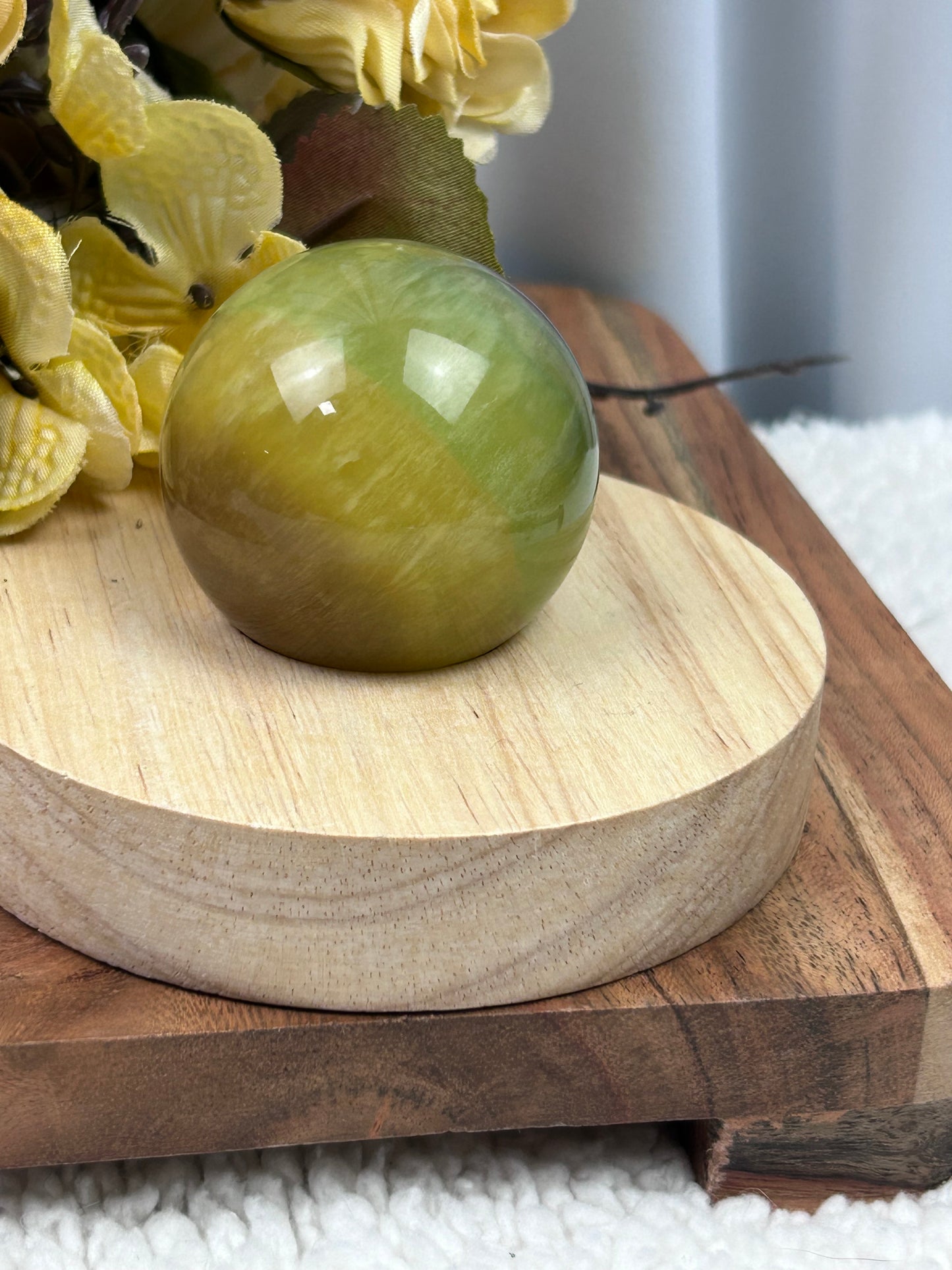 Mango Fluorite Sphere