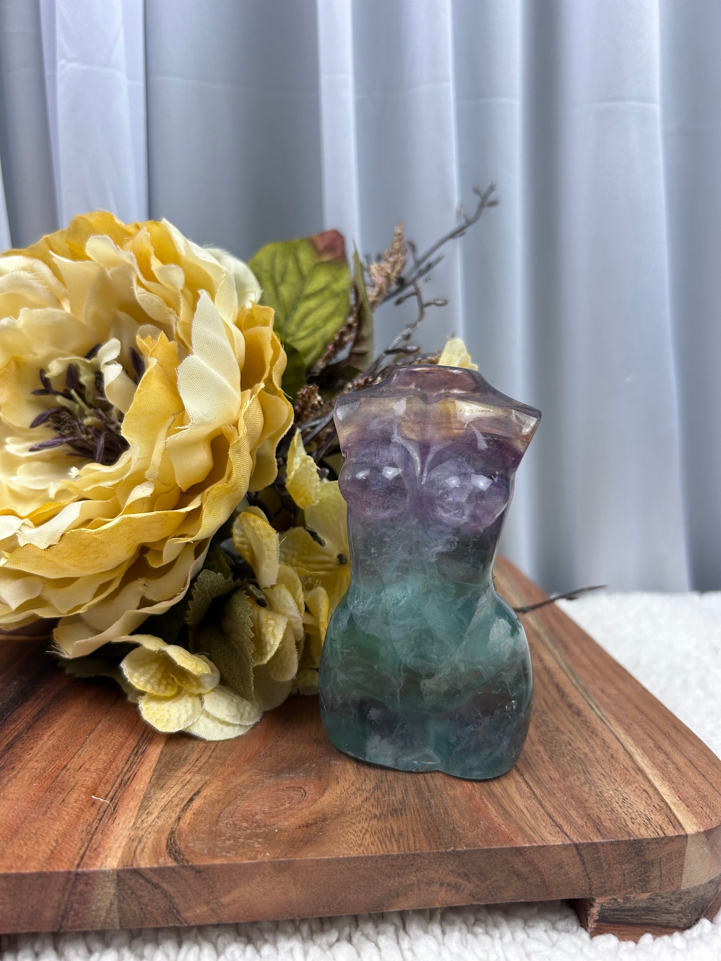 Watermelon Fluorite Goddess Torso