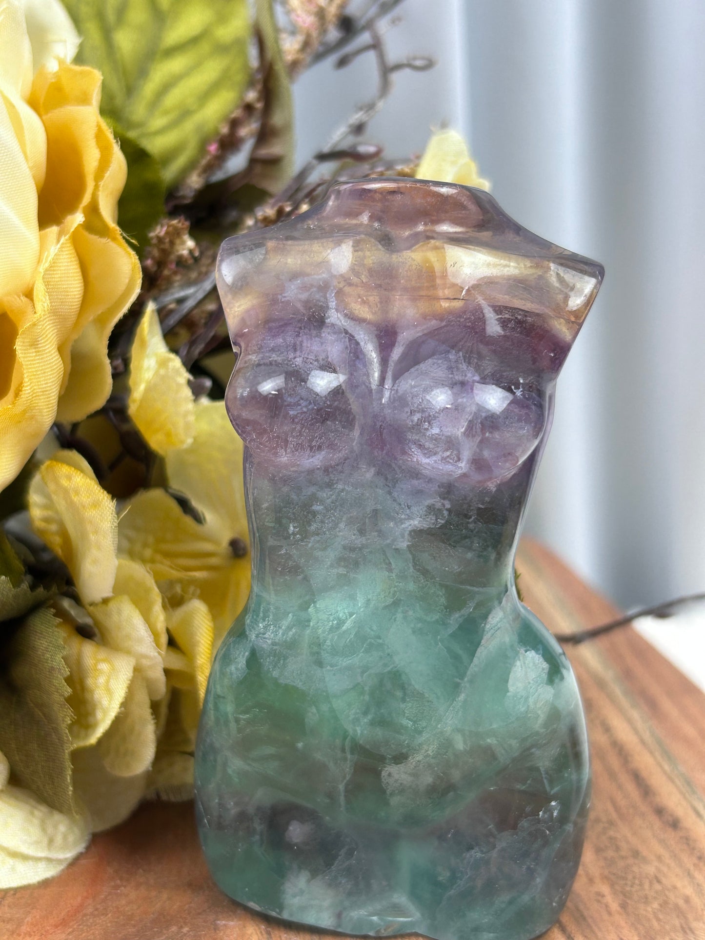 Watermelon Fluorite Goddess Torso