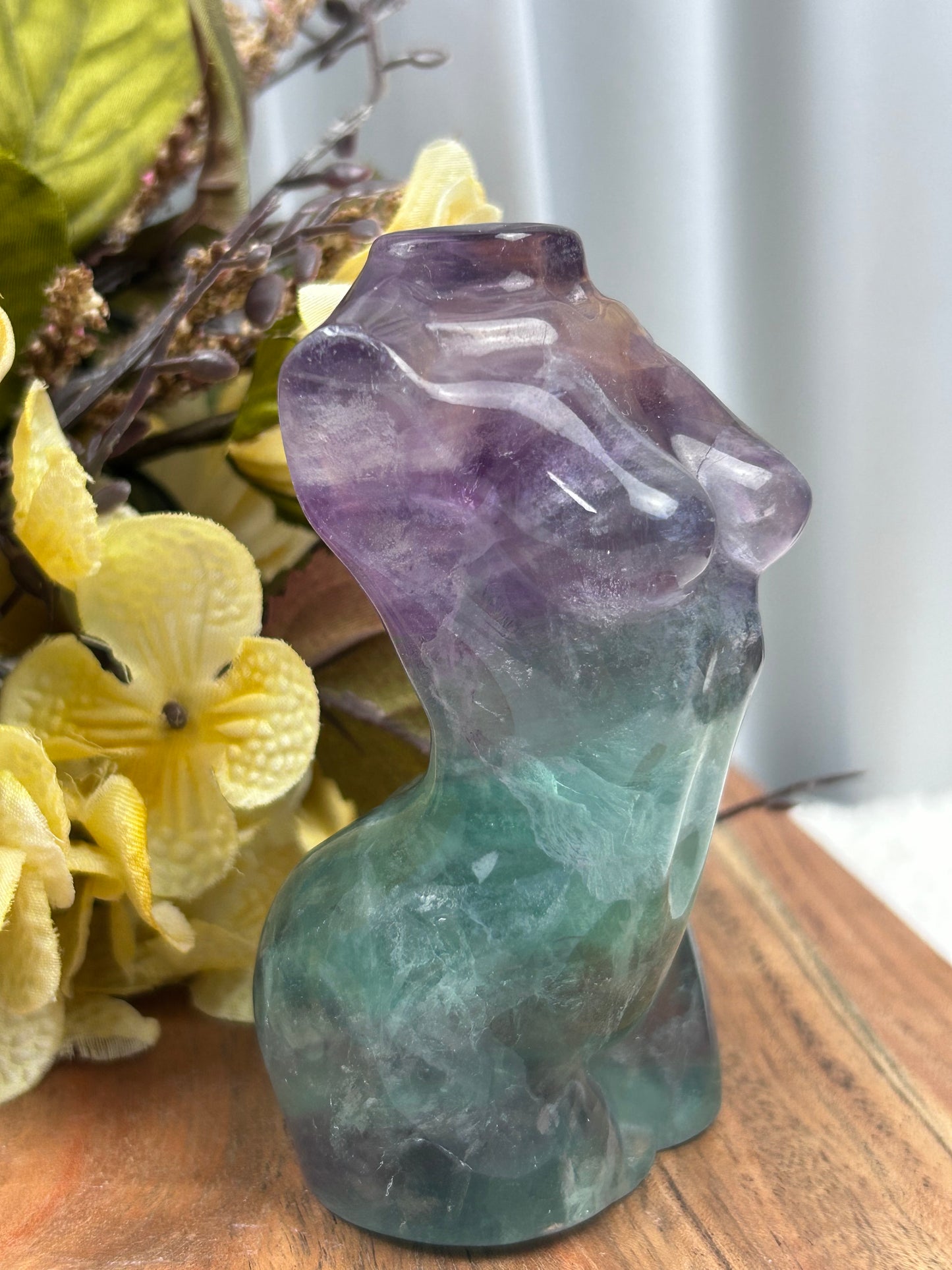 Watermelon Fluorite Goddess Torso
