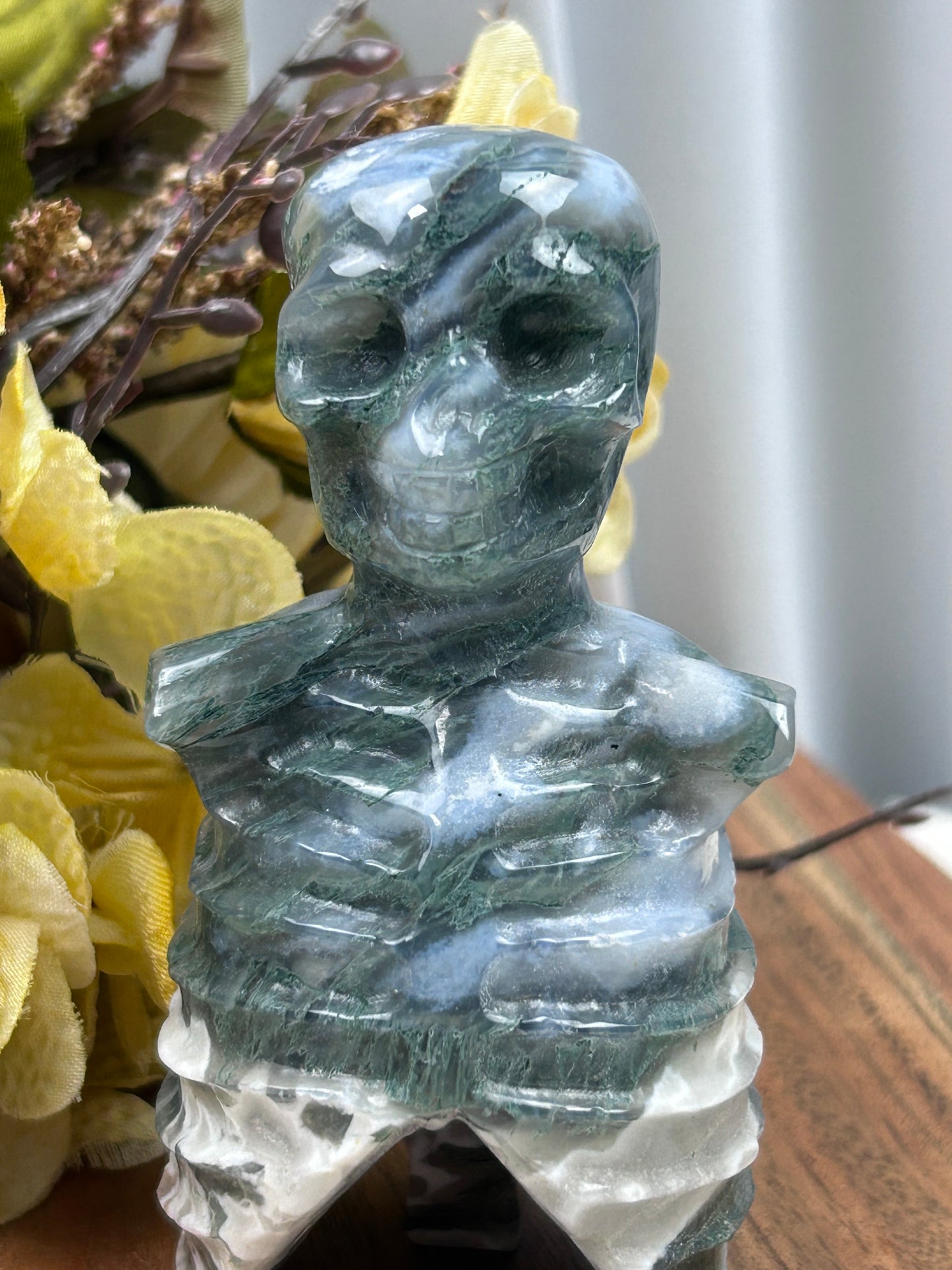 Moss Agate Skeleton Torso