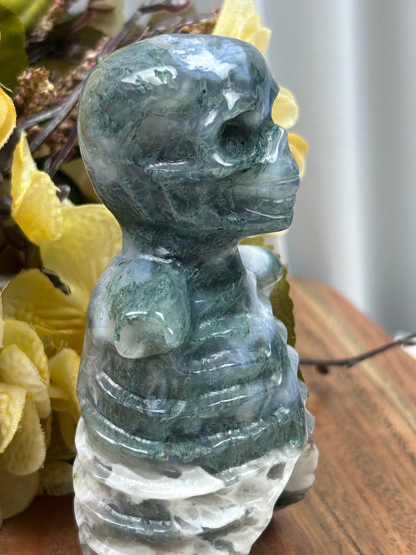 Moss Agate Skeleton Torso