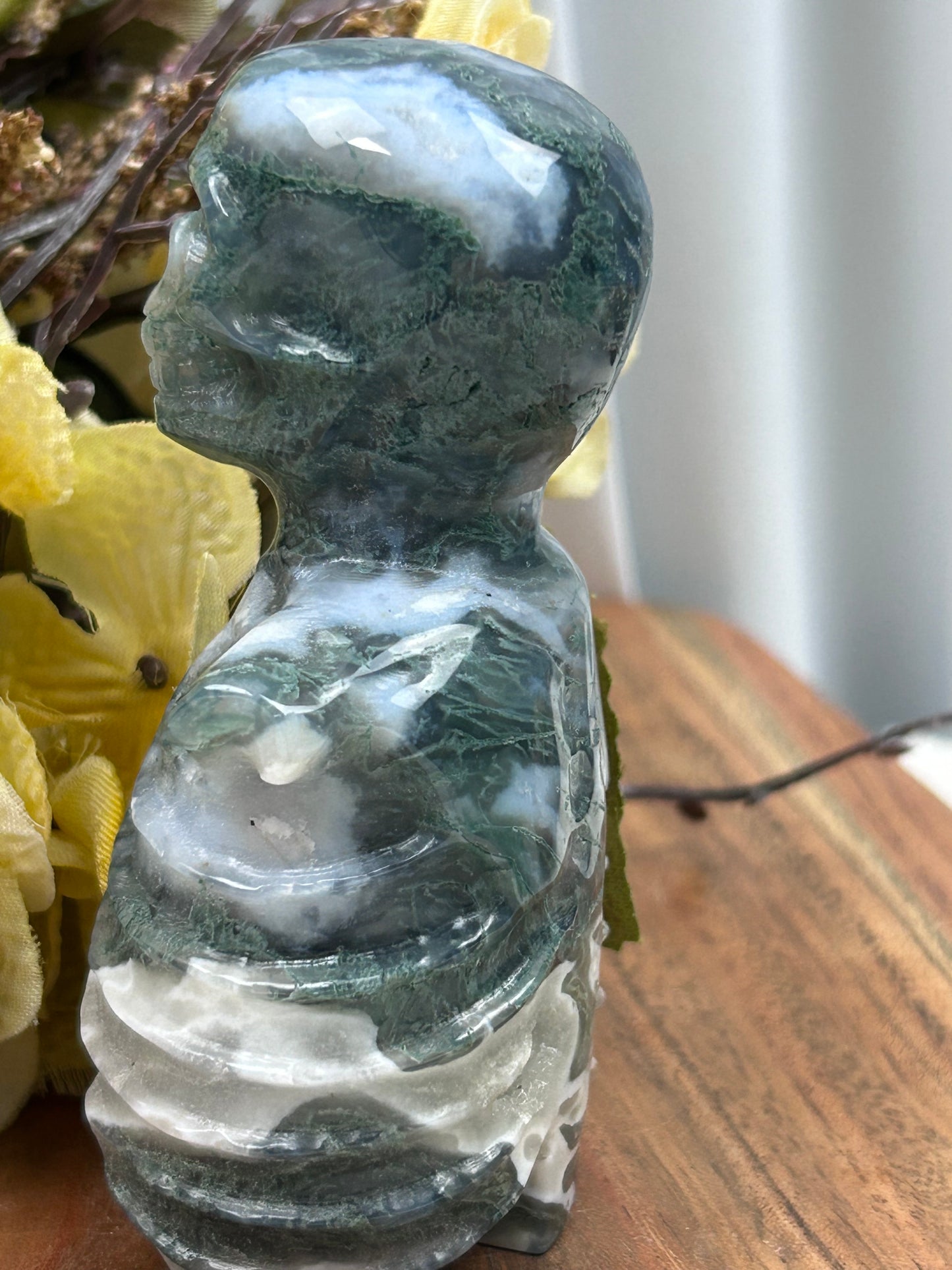 Moss Agate Skeleton Torso