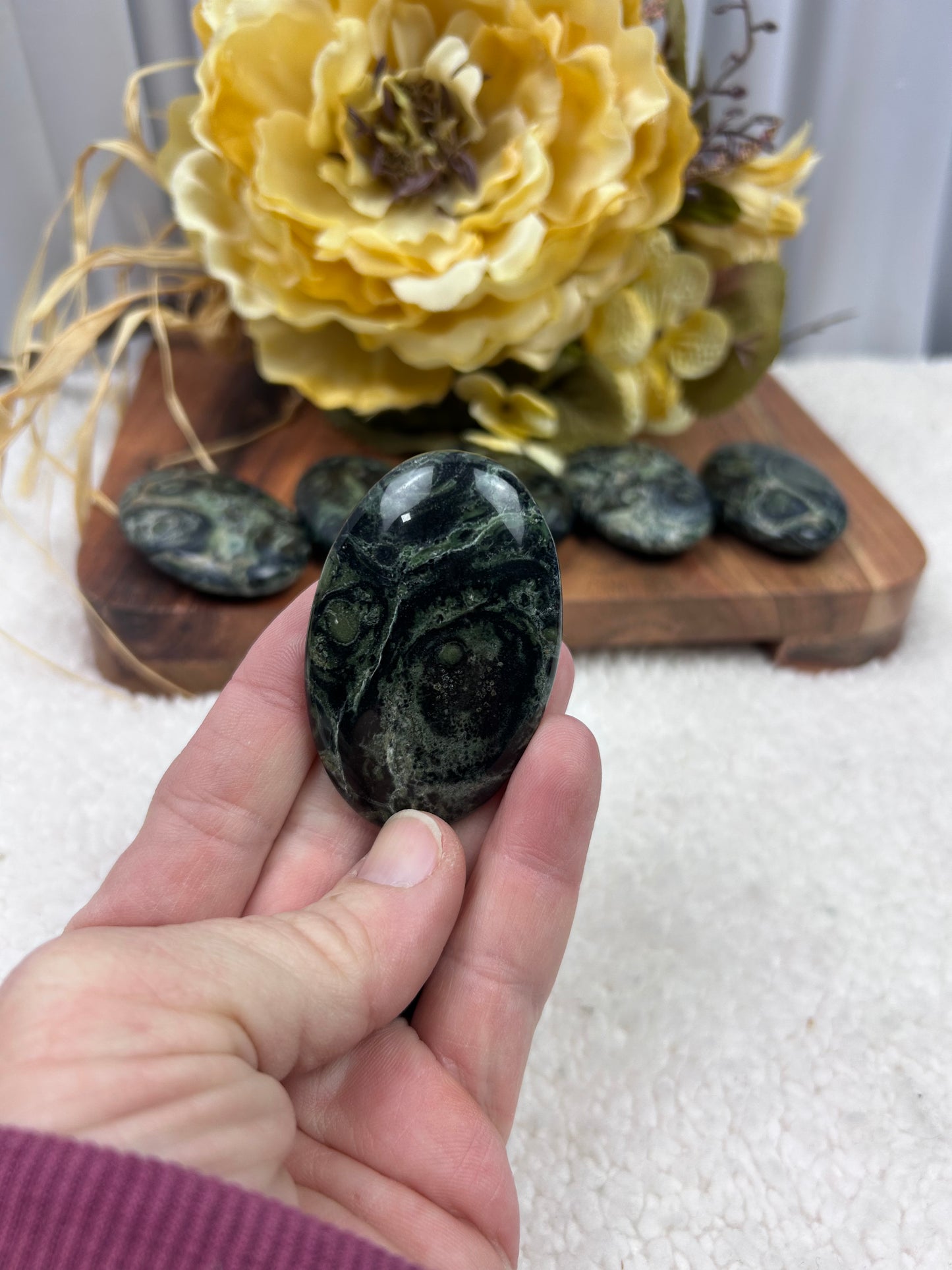 One (1) Kambaba Jasper Palm Stone - Intuitively Chosen