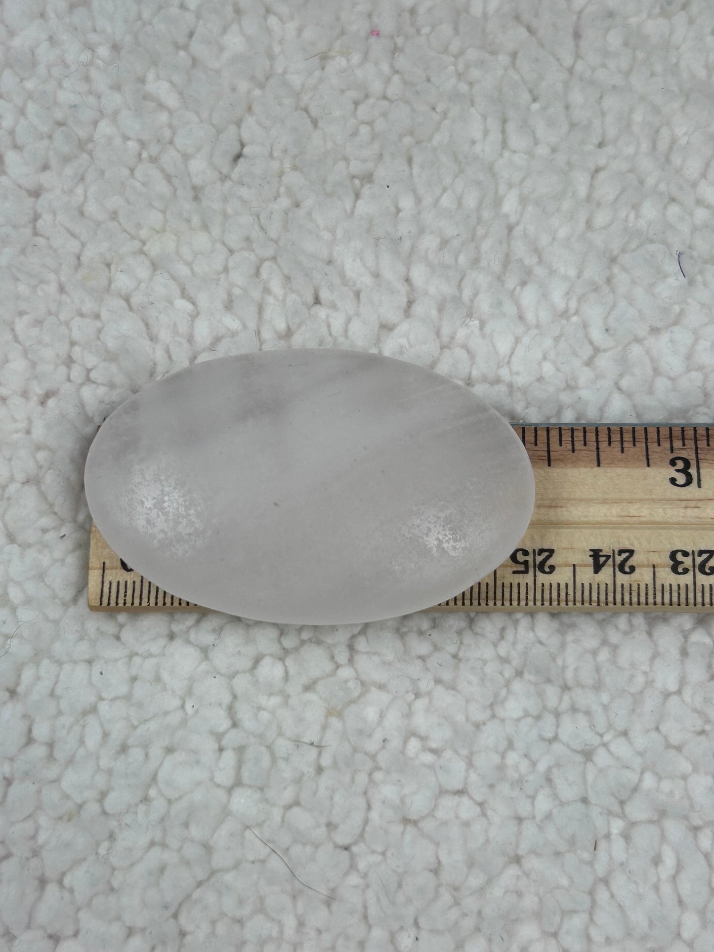 One (1) Pink Calcite Palm Stone - Intuitively Chosen