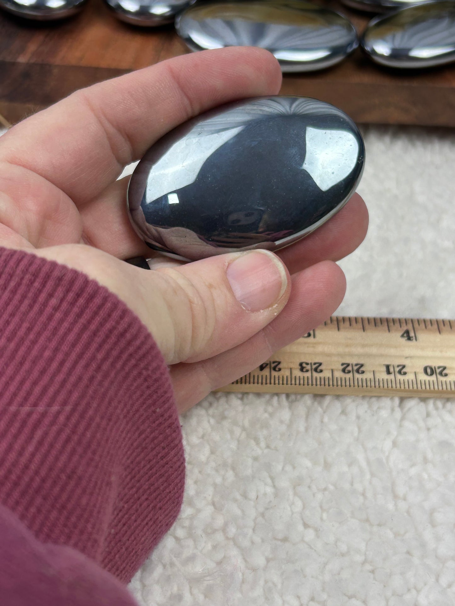 One (1) Terahertz Palm Stone - intuitively chosen